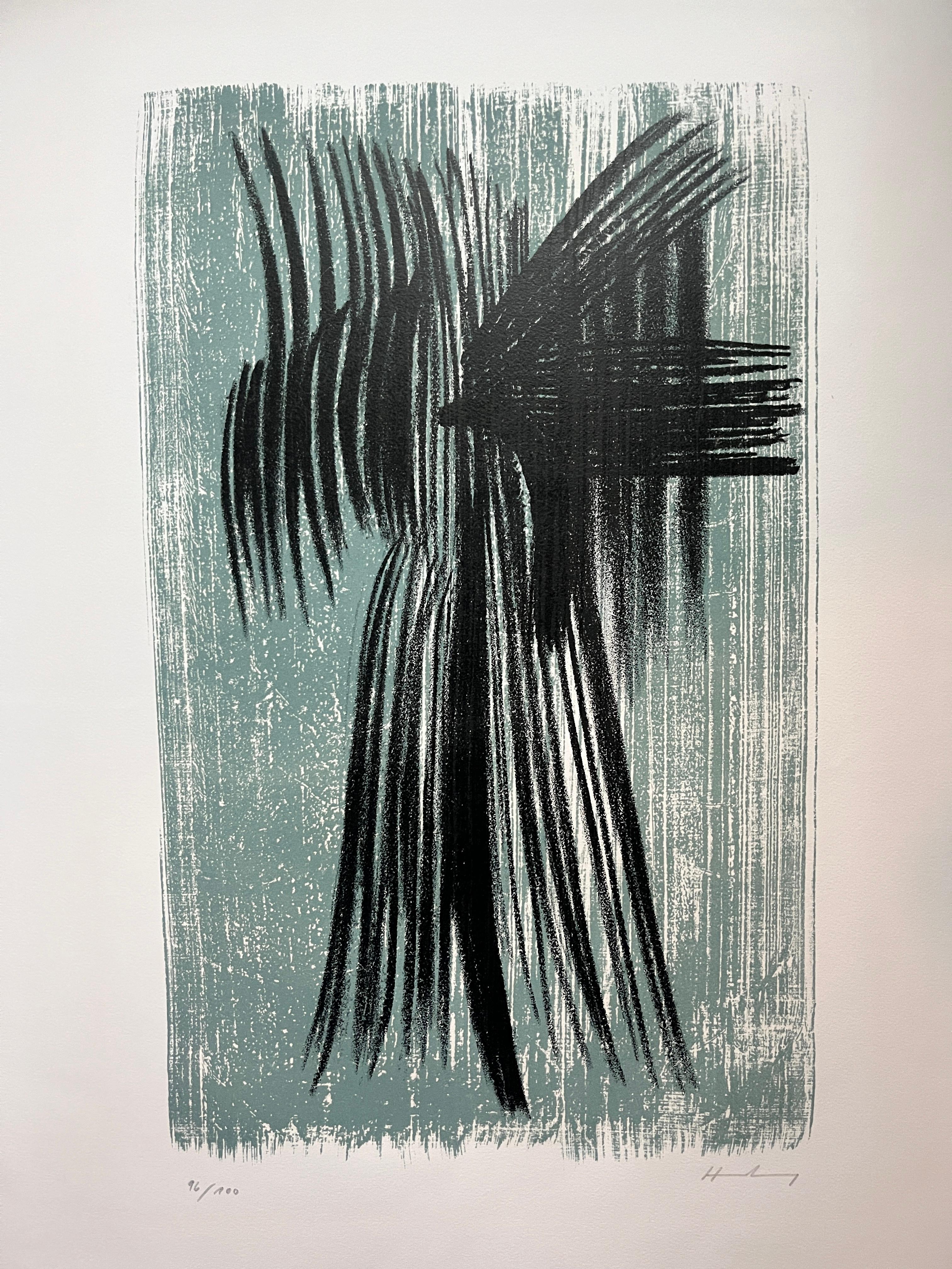 L26 - Gray Abstract Print by Hans Hartung