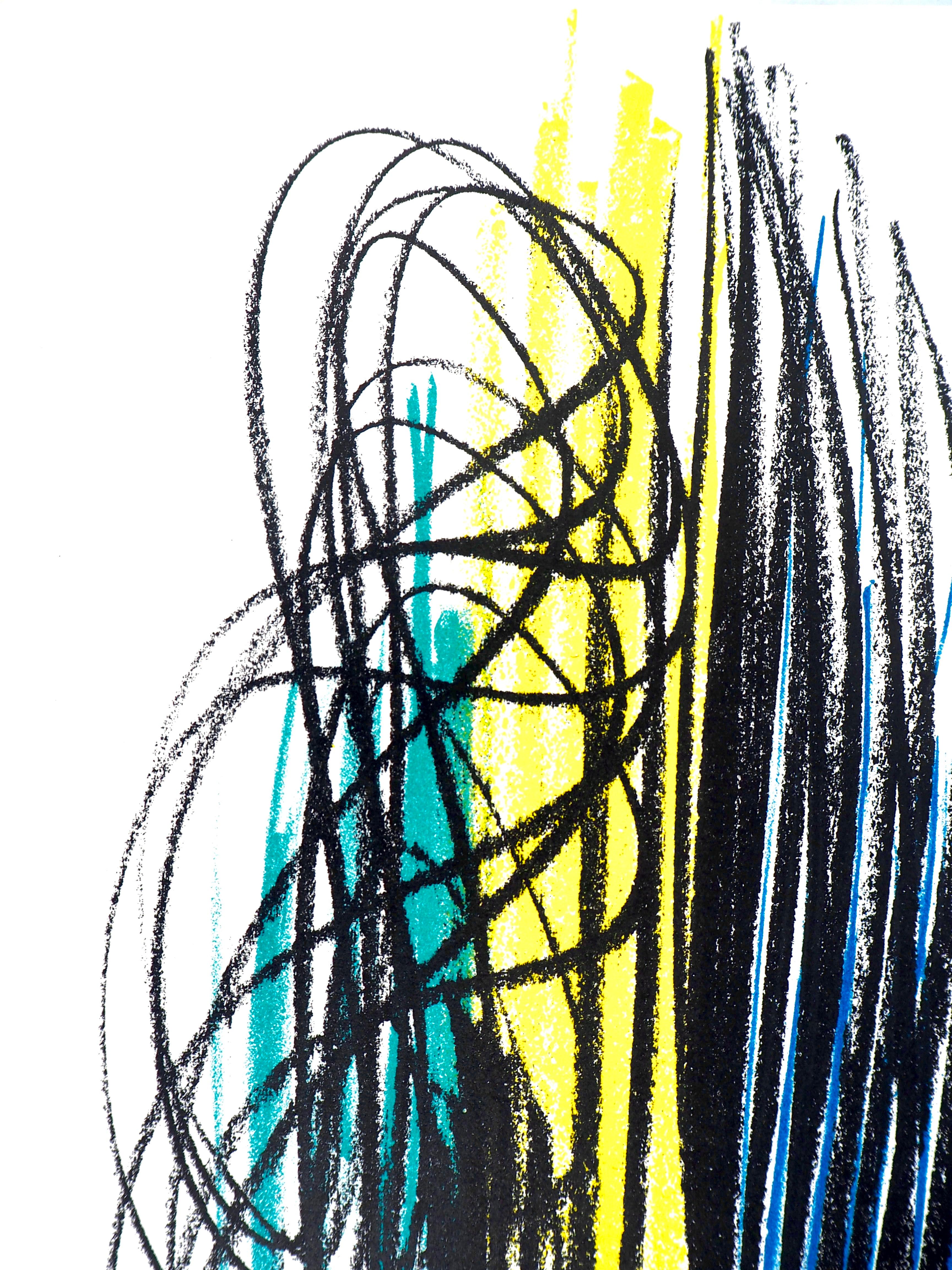 P. 1958-35, Sociedad Internacional de Arte del Siglo XX - Print de Hans Hartung