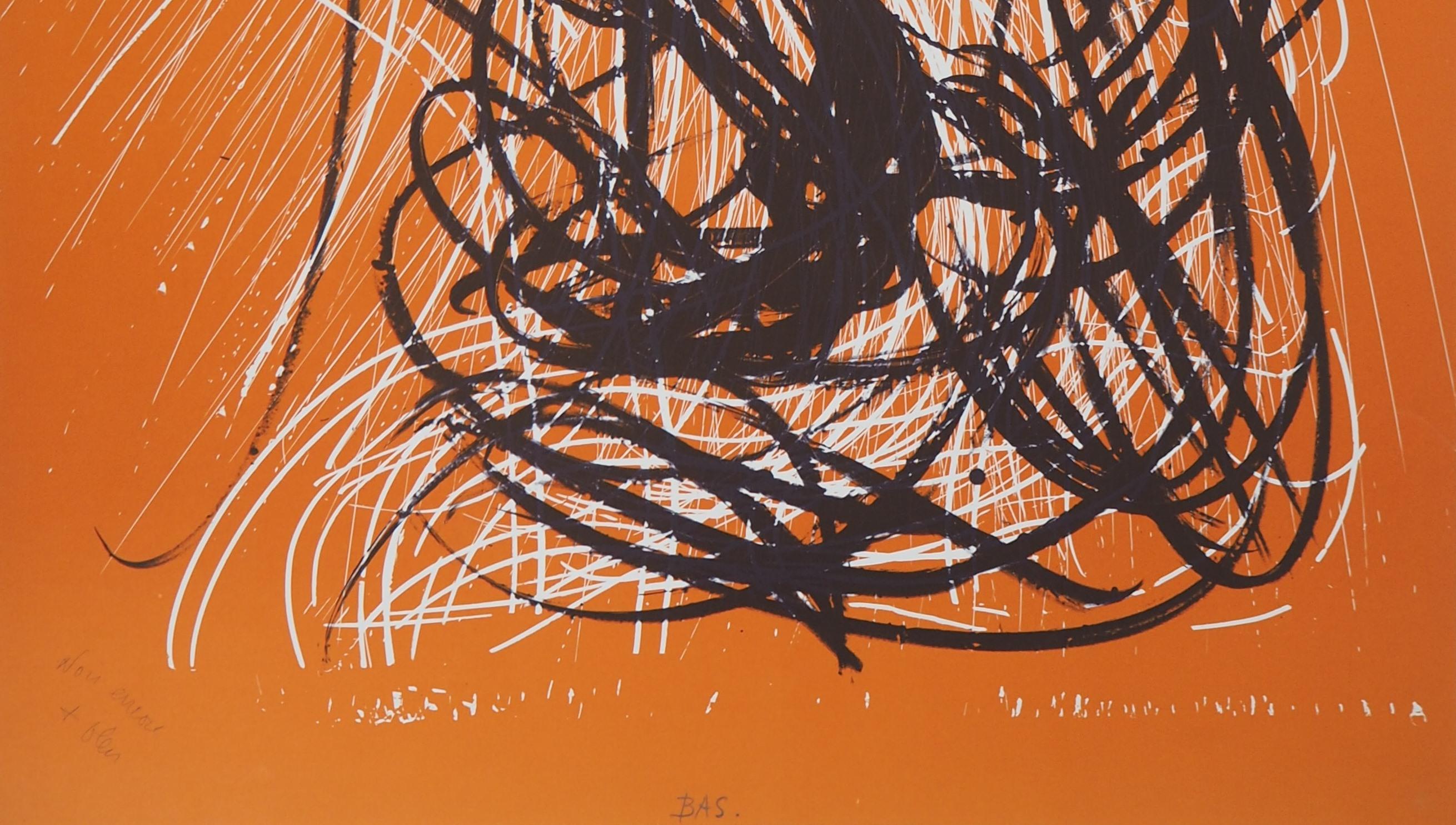 Hans HARTUNG
S Orange Abstract Composition, 1971

Original lithograph (Workshop Arte/Maeght)
On BFK Rives vellum 76 x 55 cm (c. 29.9 x 21.6 inch)
Annotated by the artist in pencil (see pictures)

REFERENCE: catalogue raisonné 