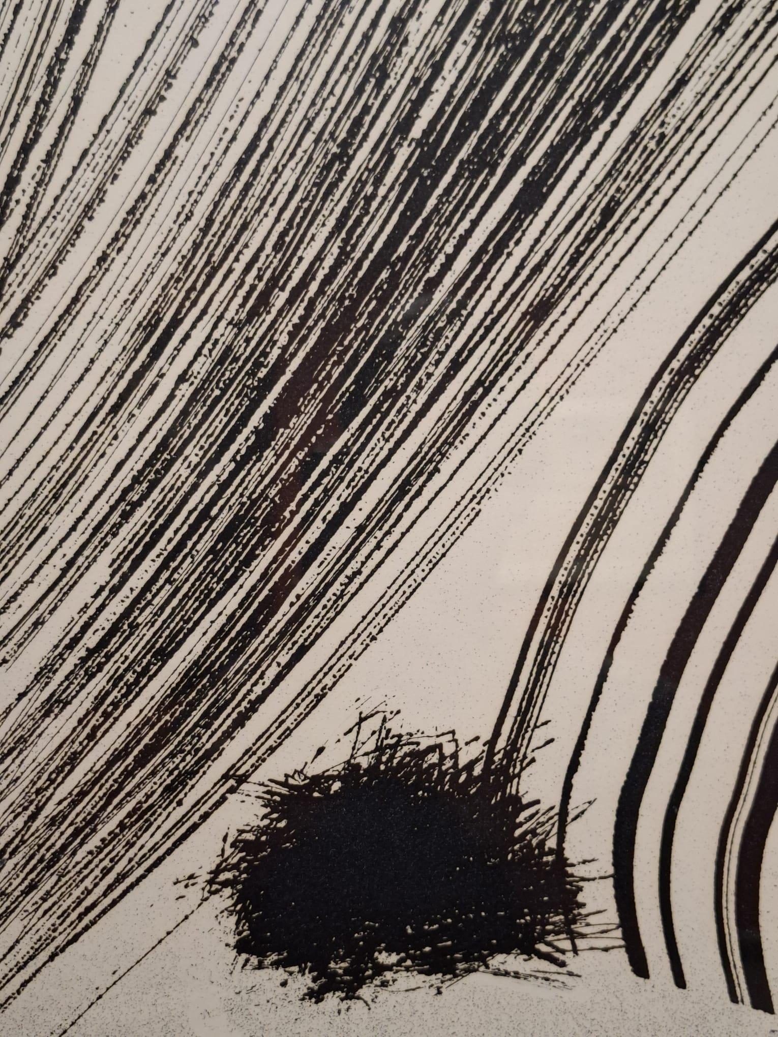 Sinned - Beige Abstract Print par Hans Hartung