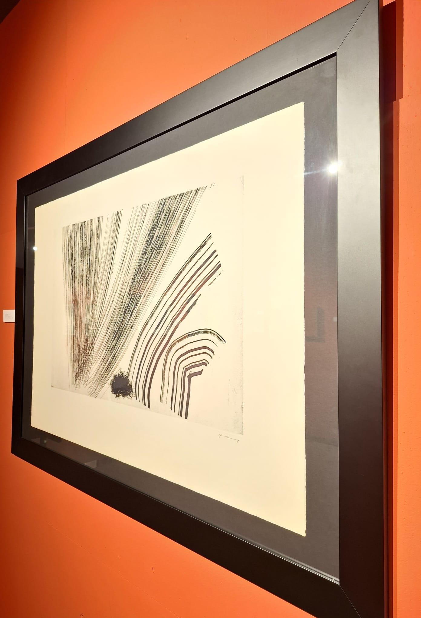 Gravure de Hans Hartung
Sans titre
1971
Gravure à l'eau-forte
C.I.C.. (Hors Commerce)
105 x 75 cm.