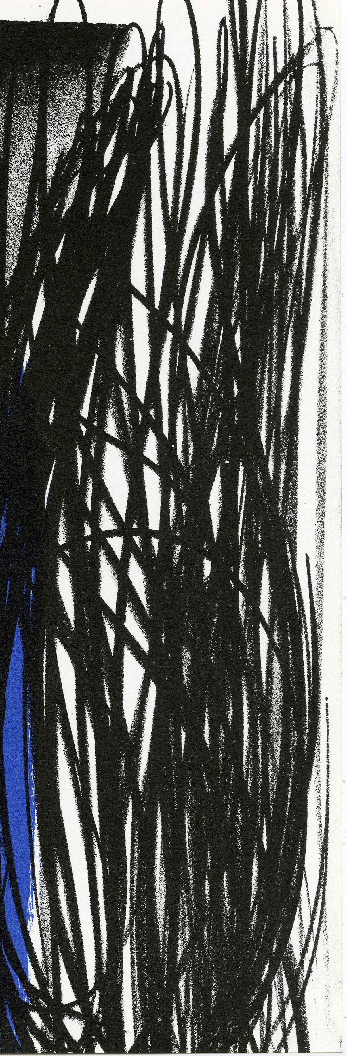 Senza titolo (per la rivista XX Siécle) - Abstract Print Nero di Hans Hartung