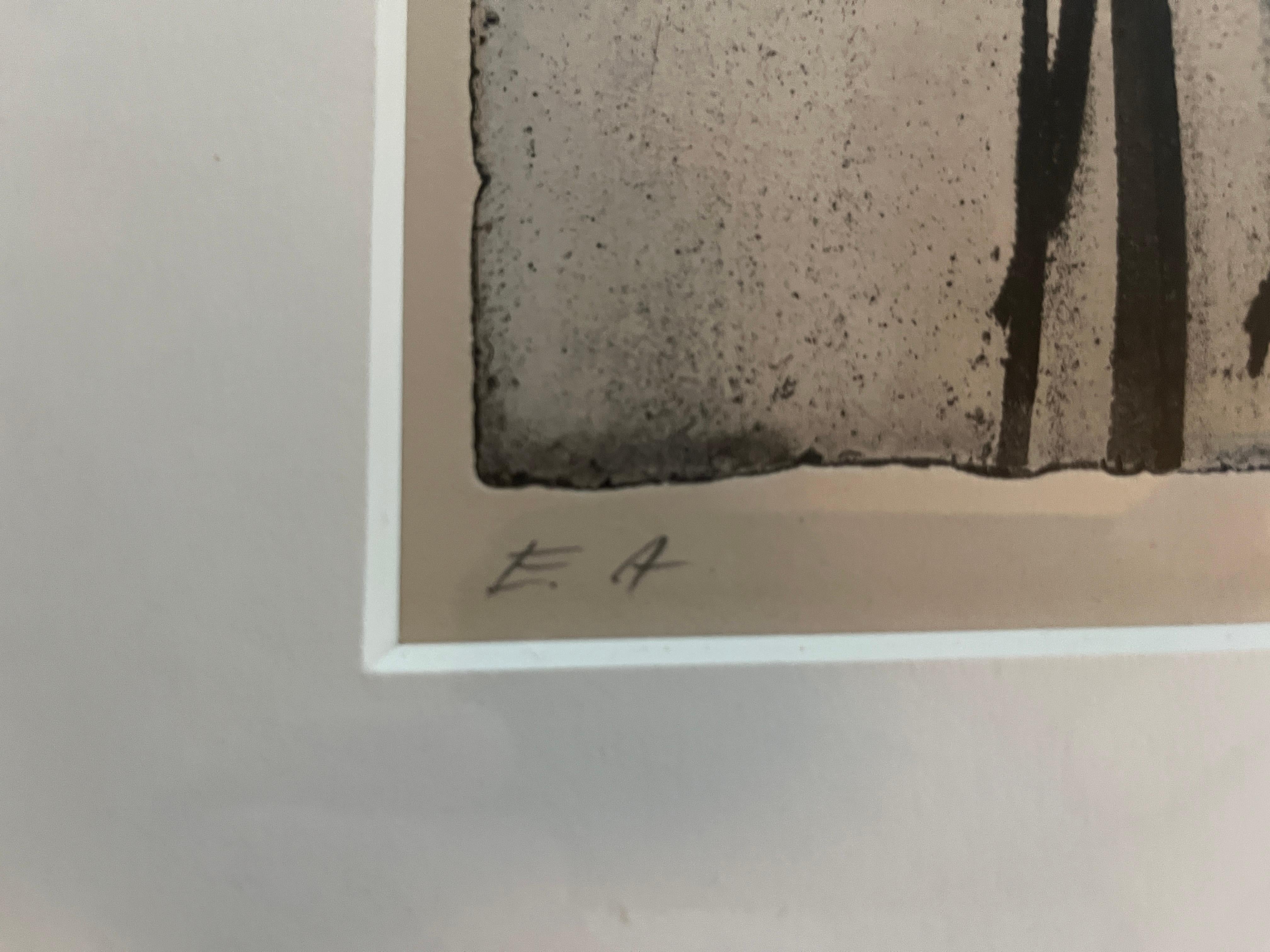 Color aquatint on Arches paper.  Signed in lower right corner.  Inscribed 