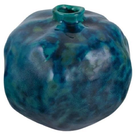 Hans Hedberg '1917-2007' for Biot, France, Unique Ceramic Vase, Approx. 1980 For Sale