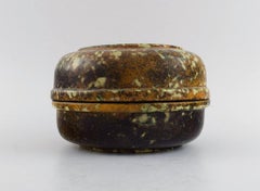 Hans Hedberg, Sweden, Unique Lidded Jar in Glazed Ceramics