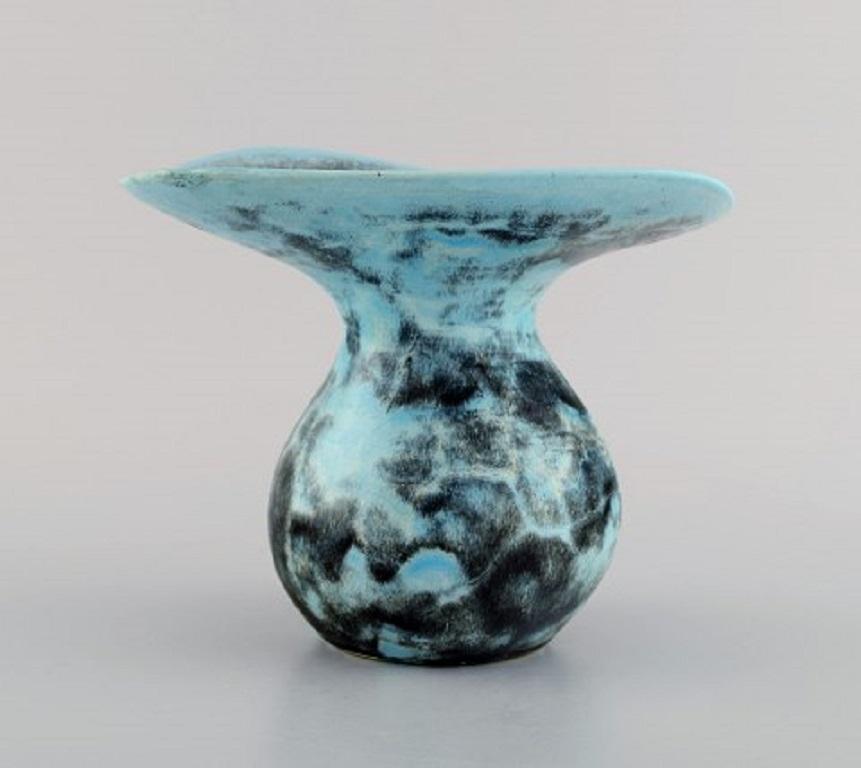 Modern Hans Hedberg, Sweden, Unique Vase in Glazed Ceramics