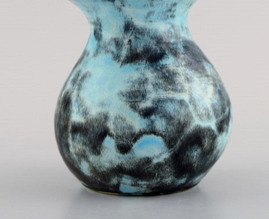 Late 20th Century Hans Hedberg, Sweden, Unique Vase in Glazed Ceramics