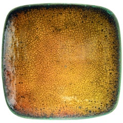 Hans Hedberg, a Large Unique Faïence Plate, Biot, France, 1960s