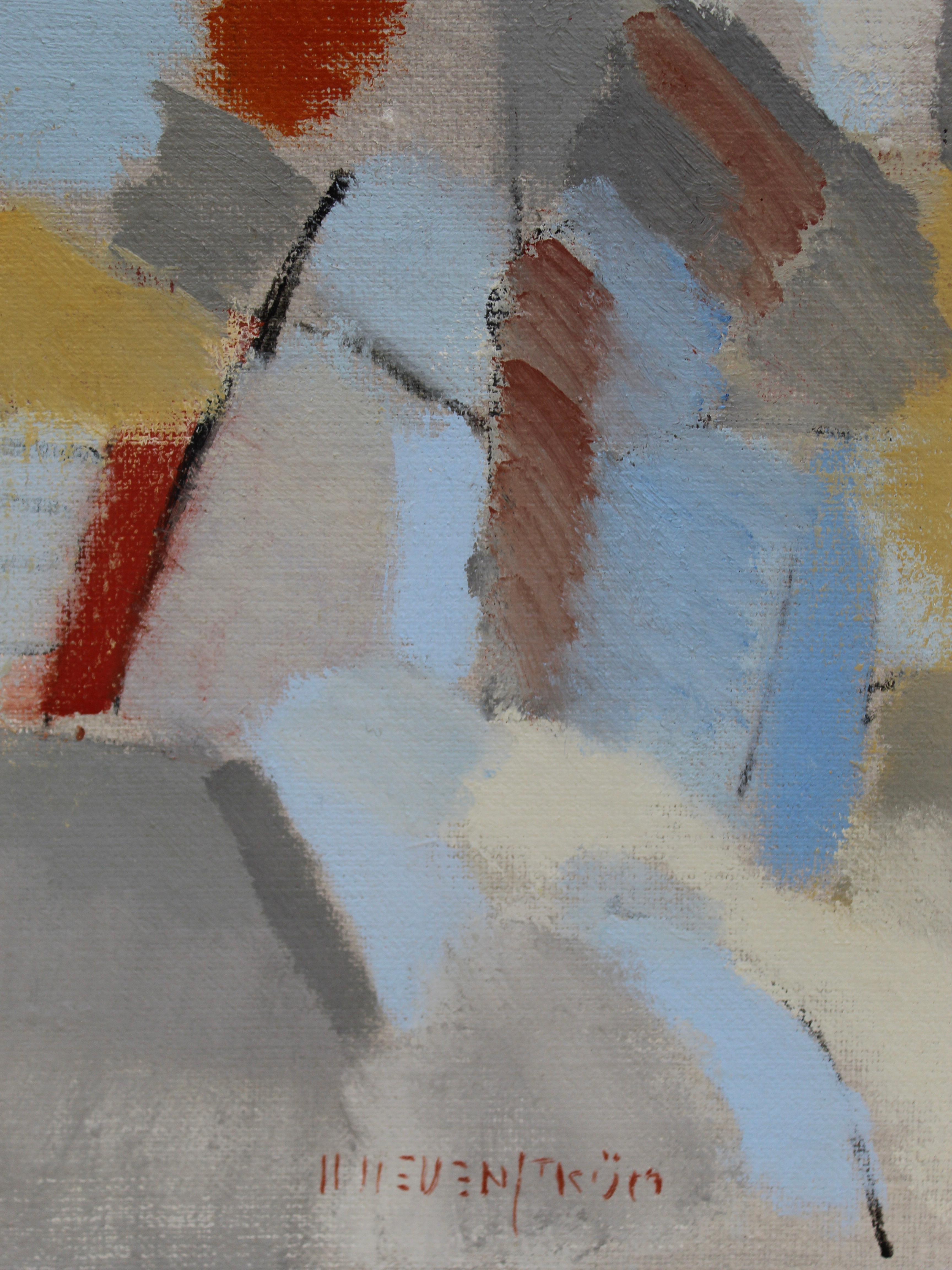 Olio astratto su tela, Hans Hedenström (1928-2007) 3