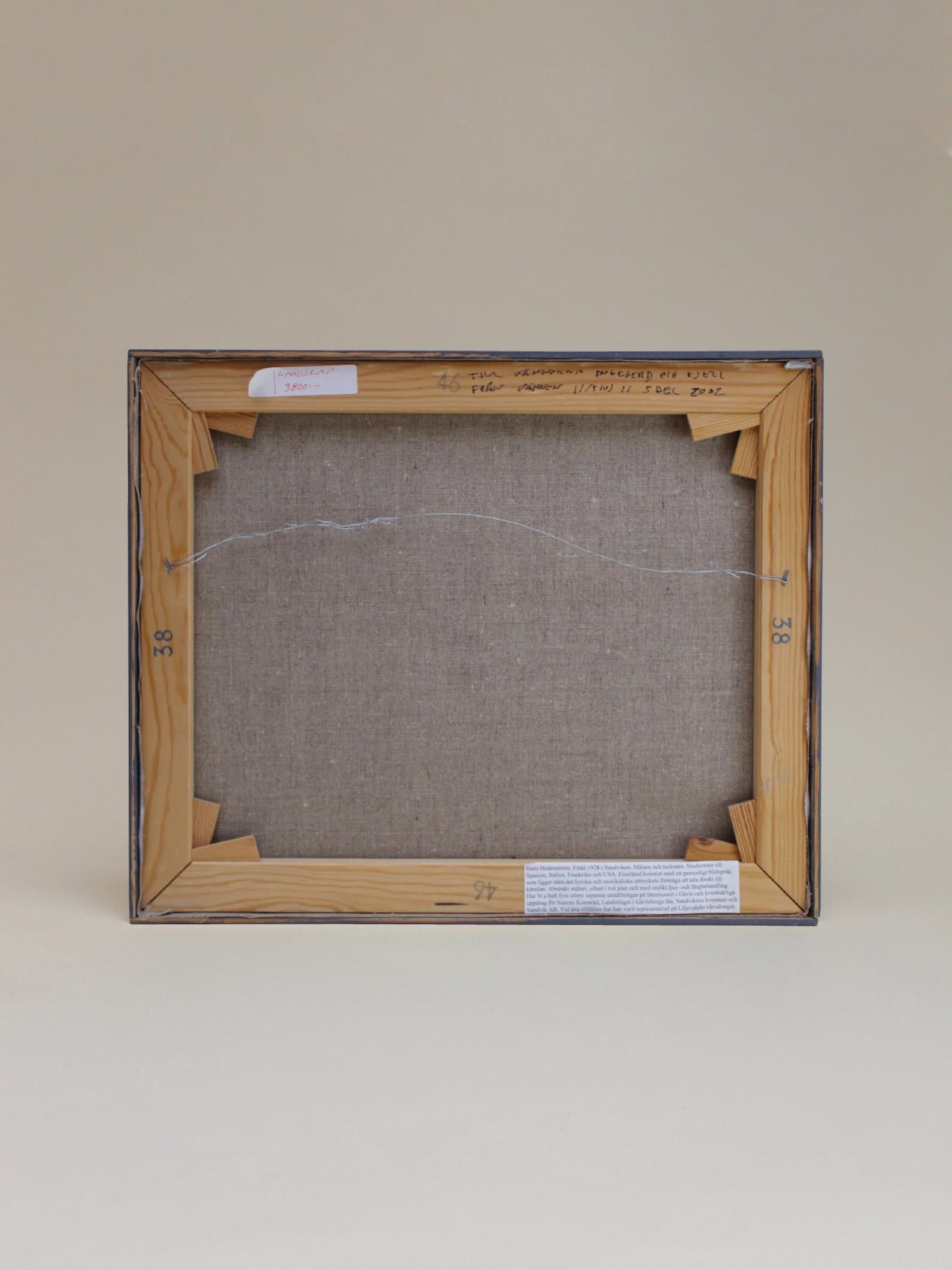 Olio astratto su tela, Hans Hedenström (1928-2007) 5