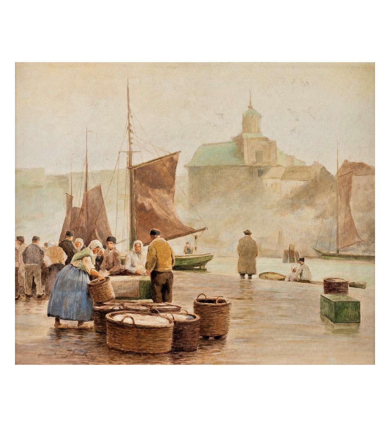 Fish Market Hans Heinz Luck Df. For Sale 1