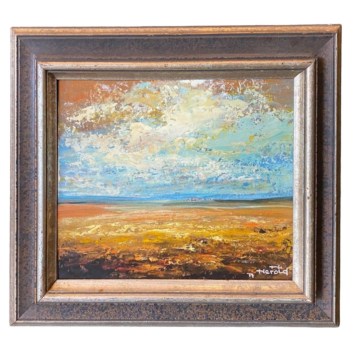 Hans Herold Signiert Kanadische Impressionistische Ölgemälde Saskatchewan Prairie