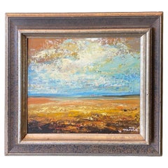 Hans Herold Firmato Pittura a olio impressionista canadese Saskatchewan Prairie