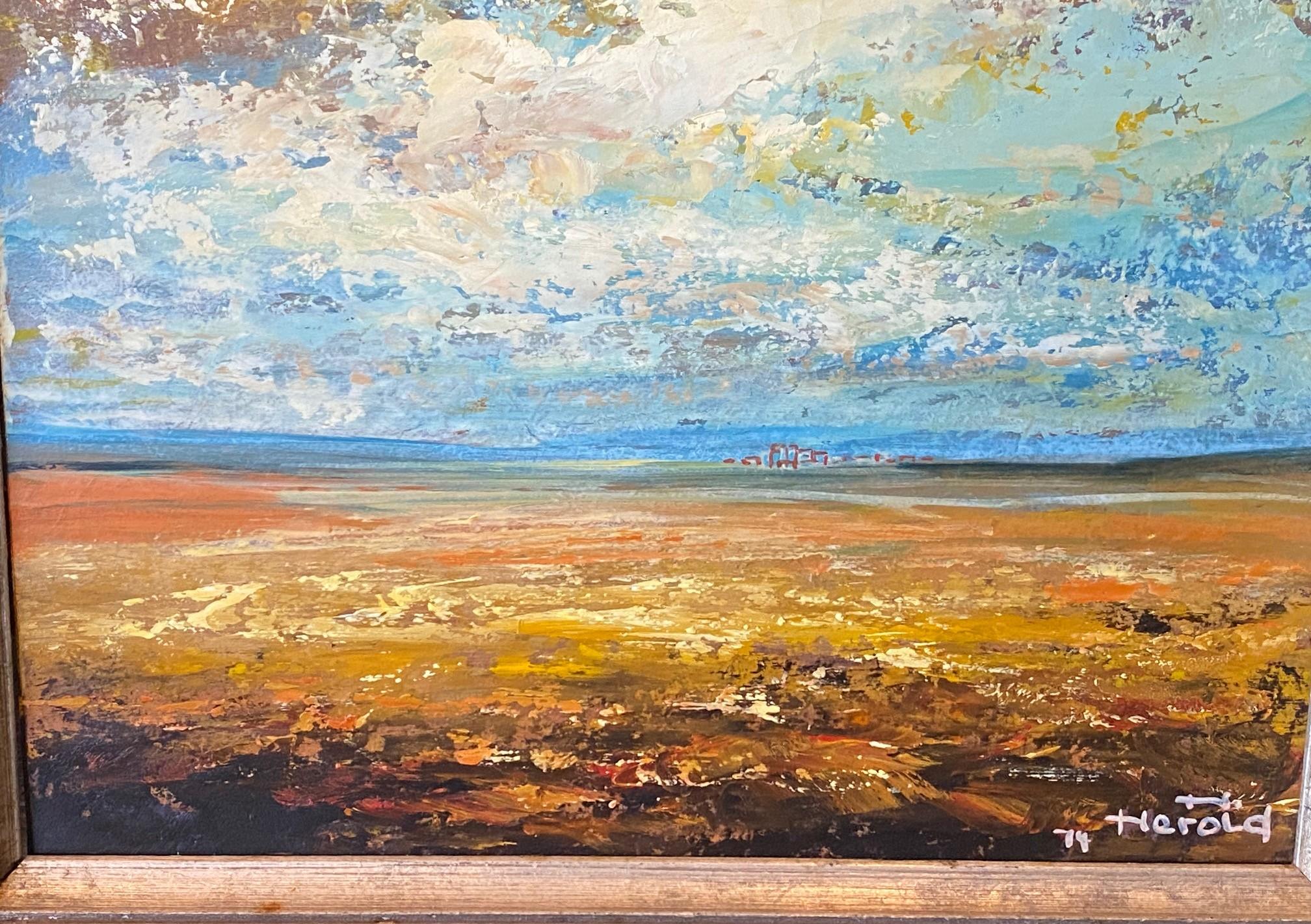 Hans Herold Signiertes Original impressionistisches Ölgemälde der Saskatchewan Prairie, Hans Herold (Handbemalt) im Angebot