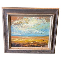 Hans Herold Signed Original Impressionistic Oil Painting of Saskatchewan Prairie