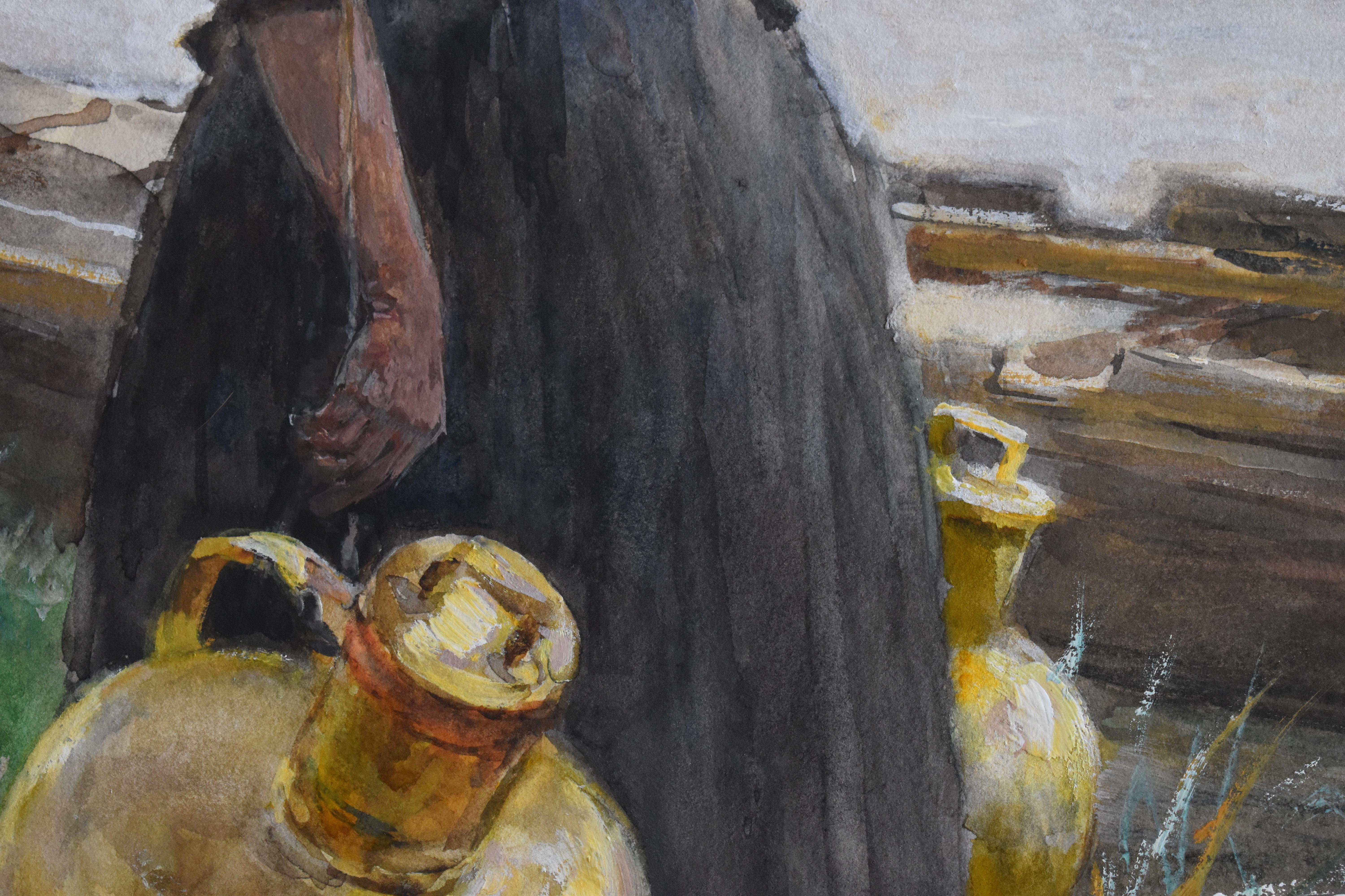 Hans HERRMANN (1858-1942) Watercolor Painting c1900 Dutch School For Sale 4