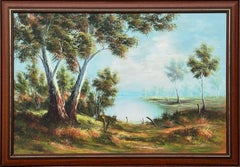 Tranquil Australian Landscape with Eucalyptus Trees - Vintage 20th Century Art