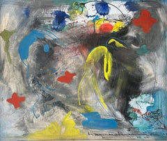 "Untitled" Hans Hofmann, Abstract Expressionist, Bright Red and Blue