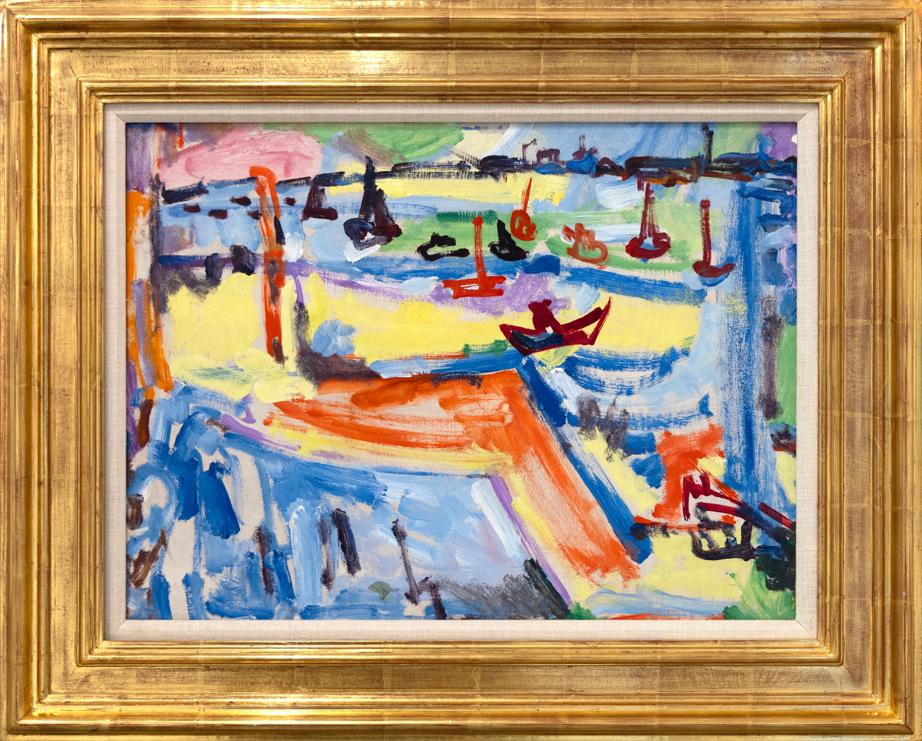Ohne Titel (Ansicht des Hafens von Provincetown) – Painting von Hans Hofmann
