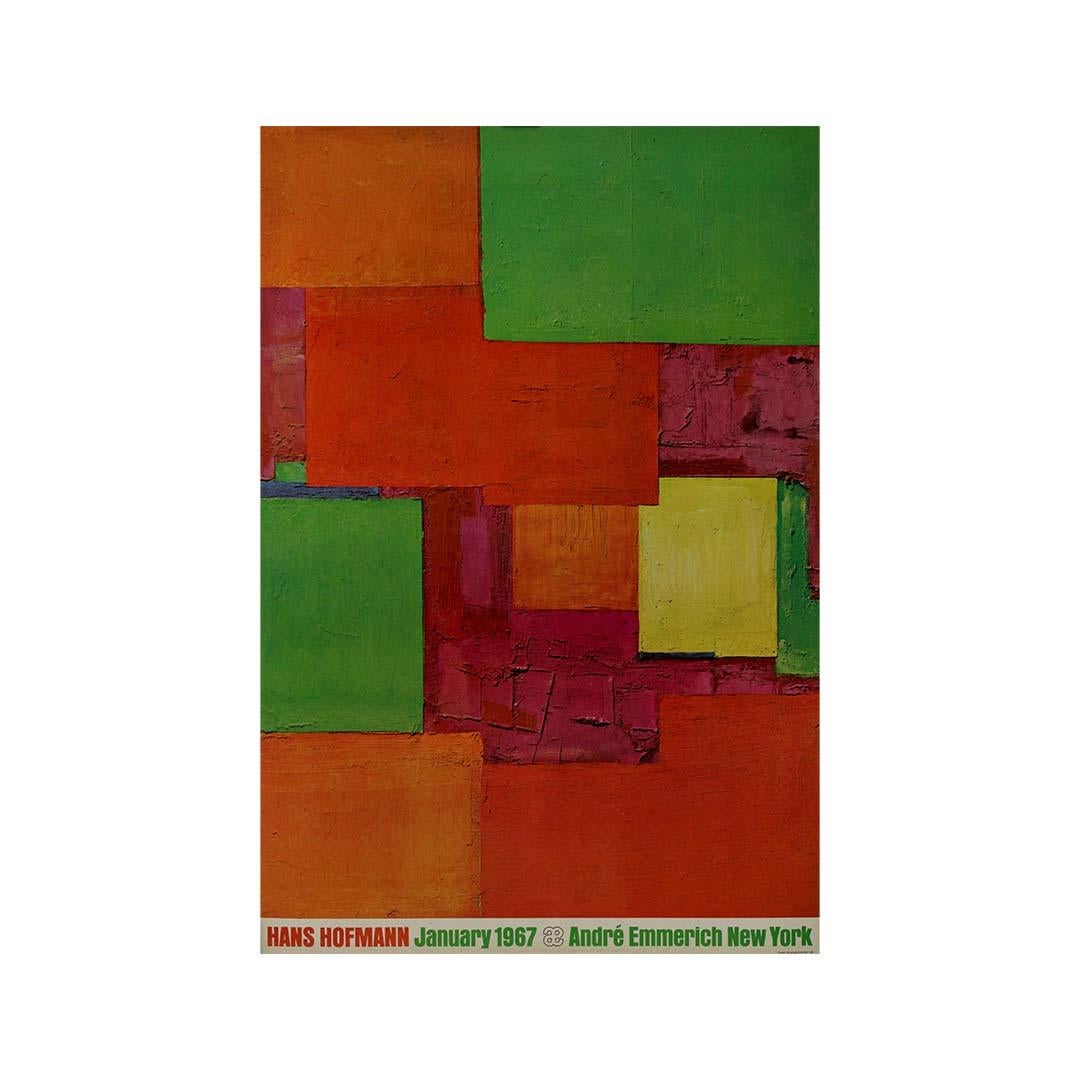 1967 original exhibition poster for Hans Hofmann's at the André Emmerich Gallery For Sale 1
