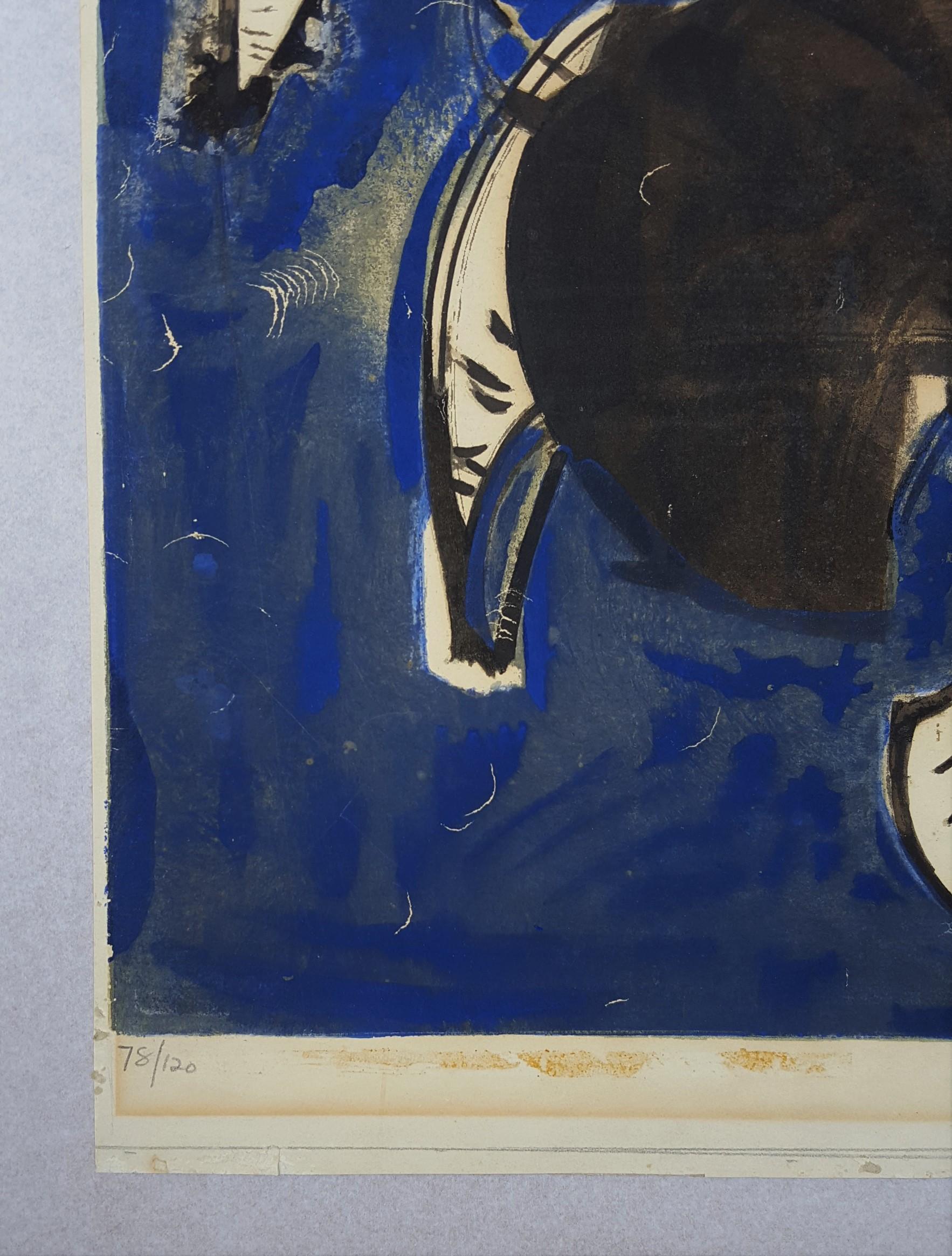 Komposition in Blau (Schwarz), Abstract Print, von Hans Hofmann