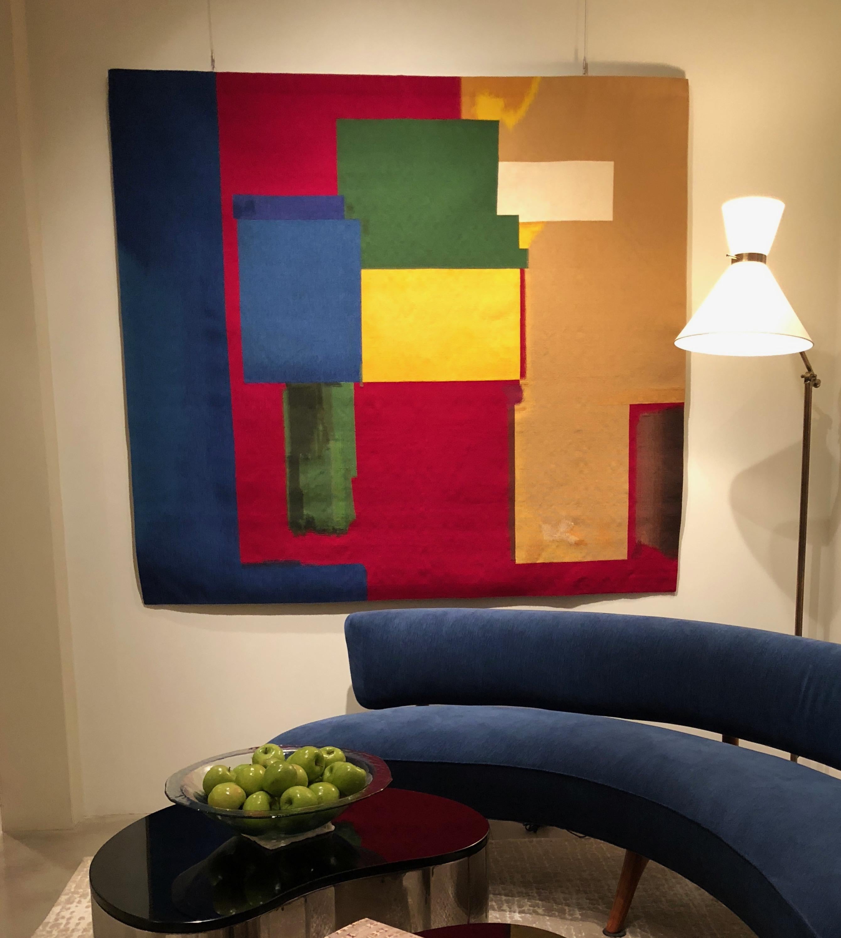 Hand-Woven Hans Hofmann Aubusson Tapestry For Sale