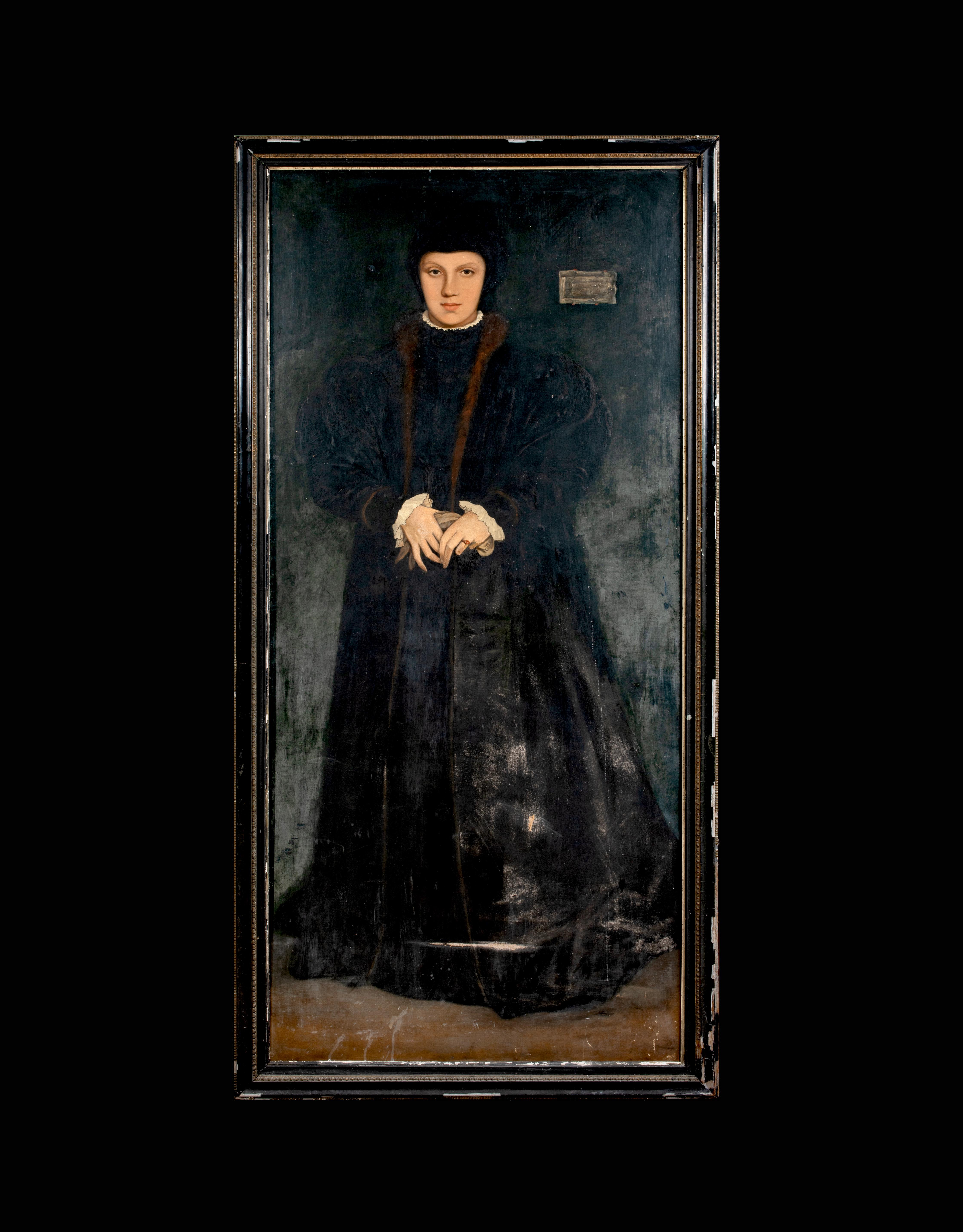 Ritratto Cristina di Danimarca Duchessa di Milano (1521-1590) - Painting di Hans Holbein