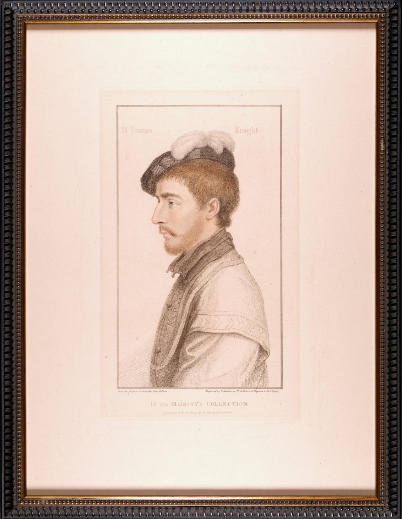 18th C. Portrait of a Knight in Henry VIII's Court after 16th C. Holbein Drawing