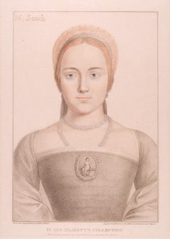 18th C. Portrait of a Woman in Henry VIII's Court from a 16th C. Holbein Drawing
