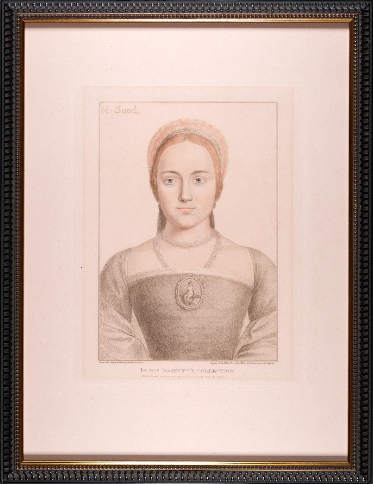18th C. Portrait of a Woman in Henry VIII's Court from a 16th C. Holbein Drawing