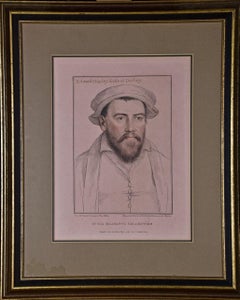 Siglo XVIII Retrato de Eduardo Stanley de la corte de Enrique VIII según dibujo de Holbein