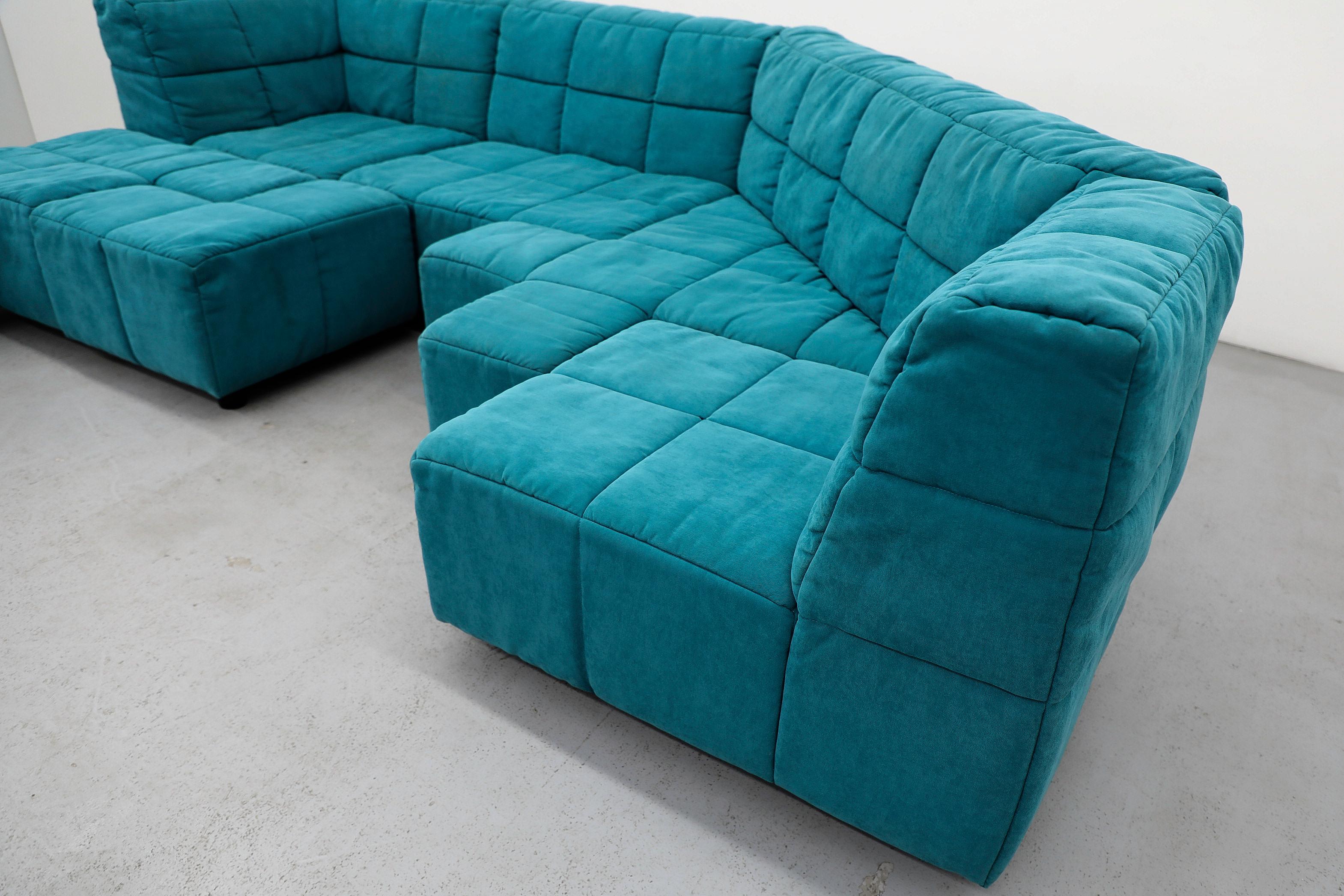 Canapé modulaire bleu 