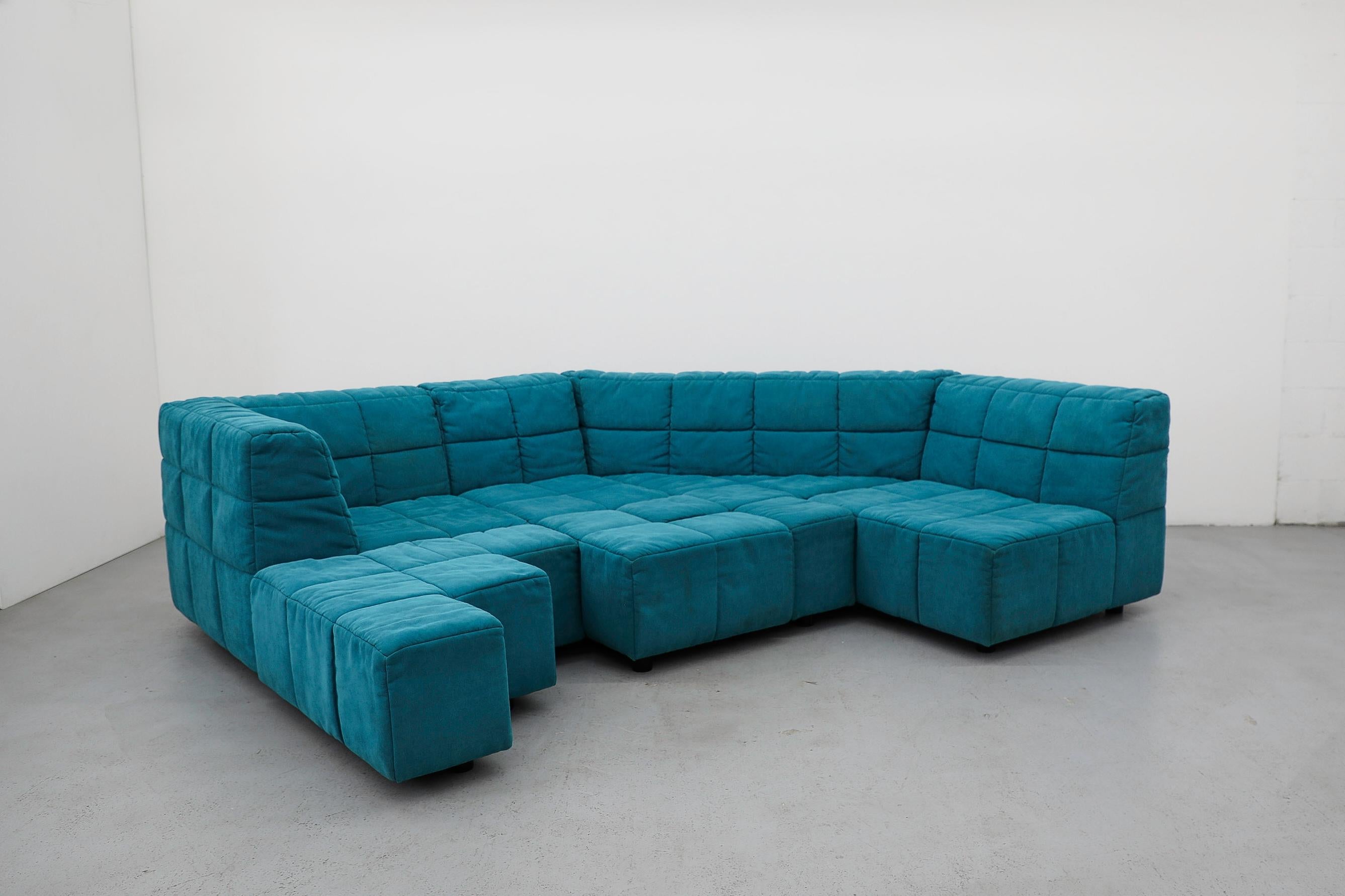Postmoderne Canapé modulaire bleu 