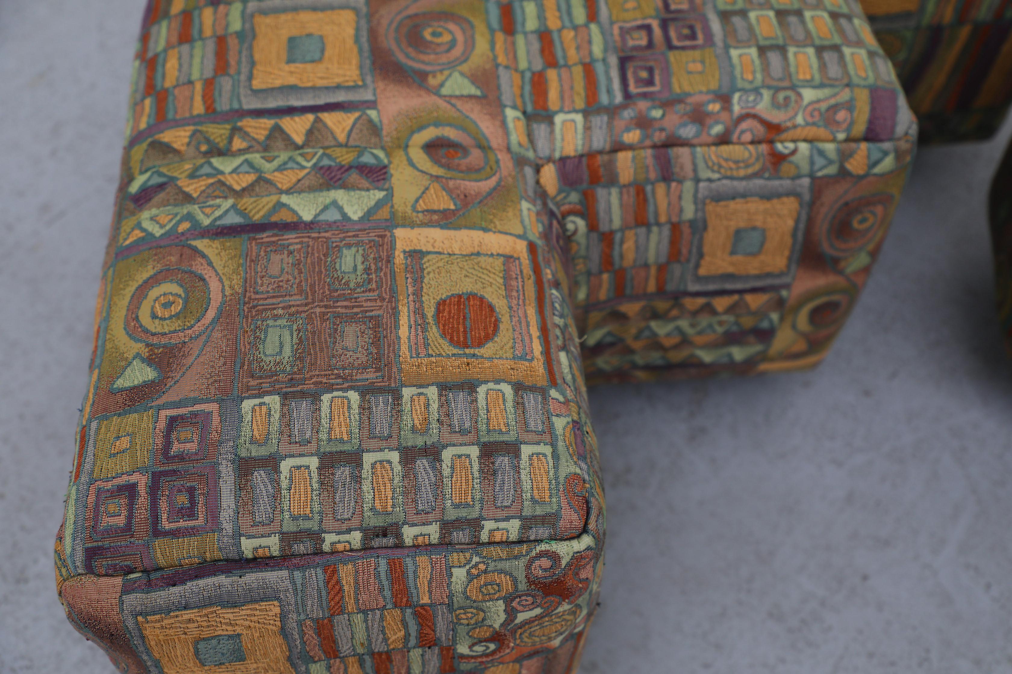 Hans Hopfer Castell Modular Ottoman Set for Wiener Werkstätte, Multicolor For Sale 5