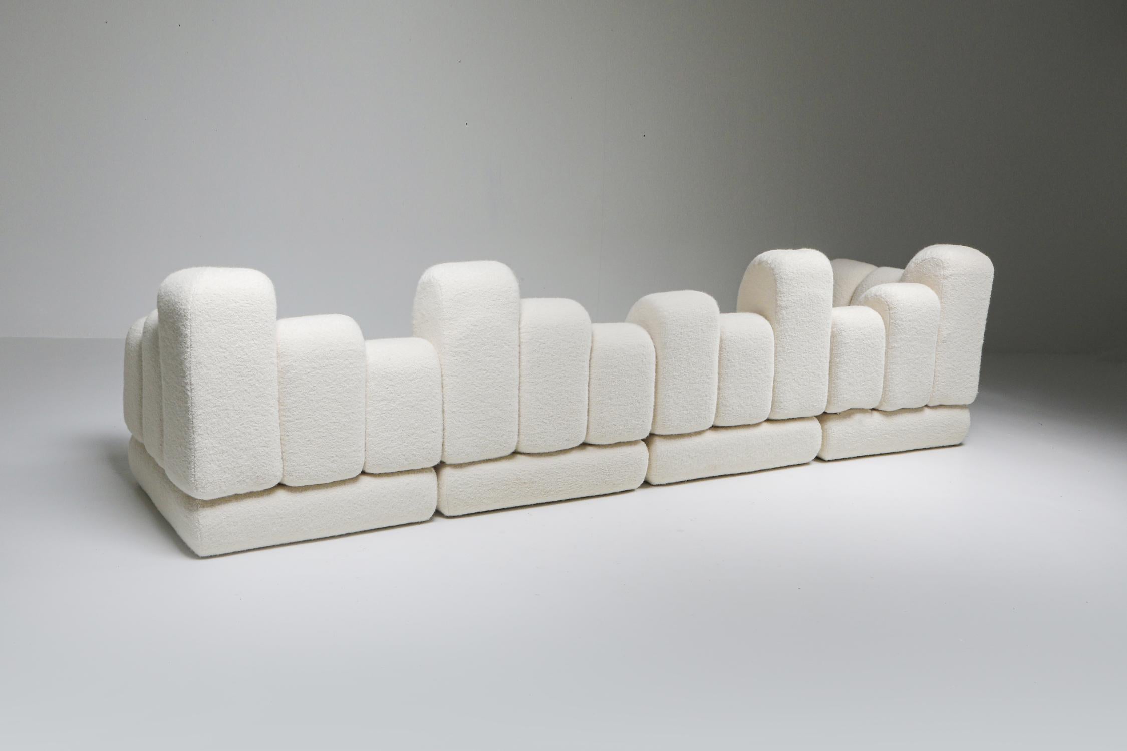 Canapé sectionnelromadaire de Hans Hopfer en laine Pierre Frey, Roche Bobois, 1974 5