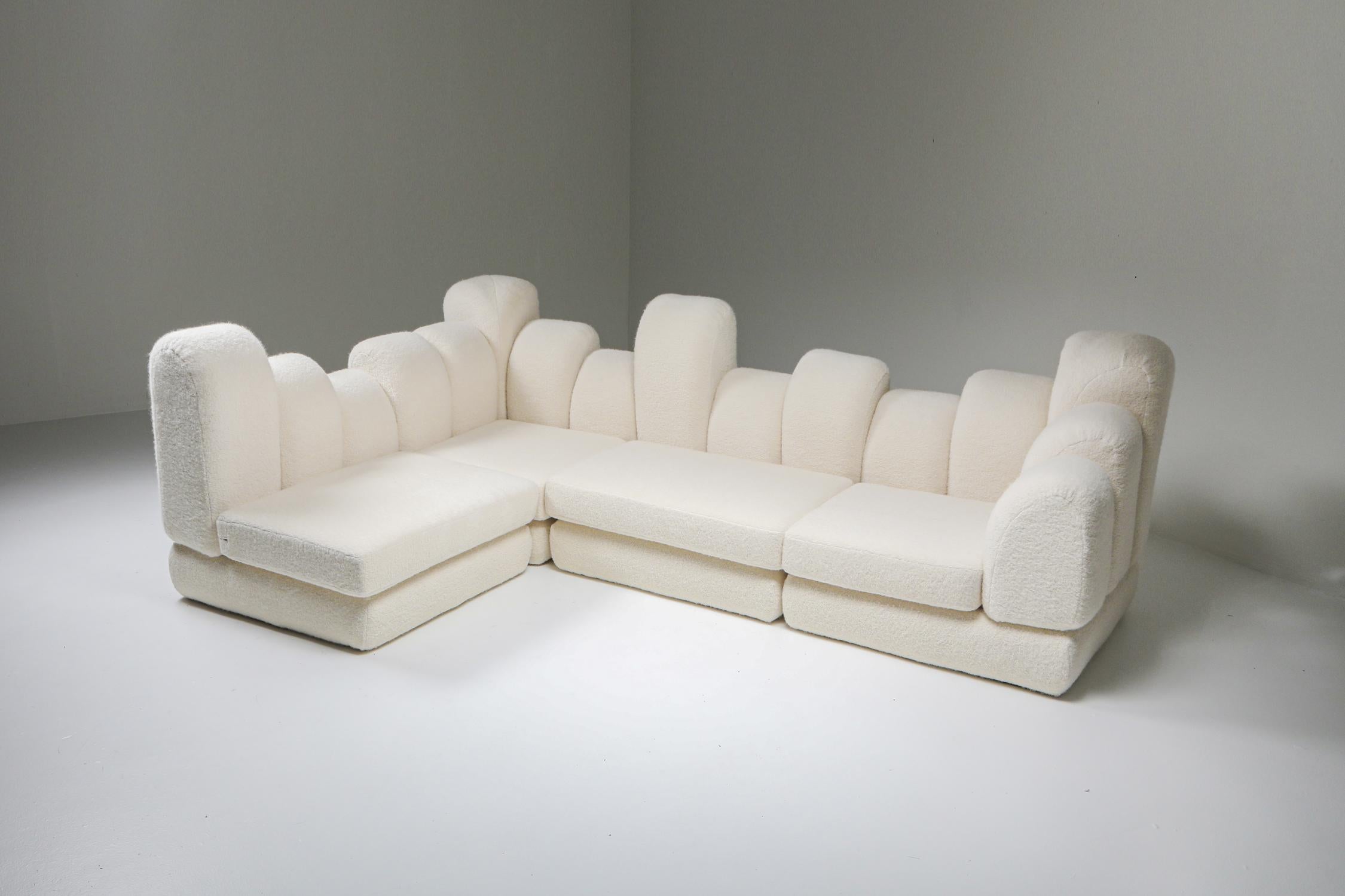 Late 20th Century Hans Hopfer 'Dromadaire' Sectional Sofa in Pierre Frey Wool, Roche Bobois, 1974