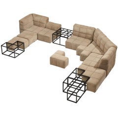 Hans Hopfer for Neue Wiener Werkstätte Canapé modulaire "Castell" avec tables d'appoint