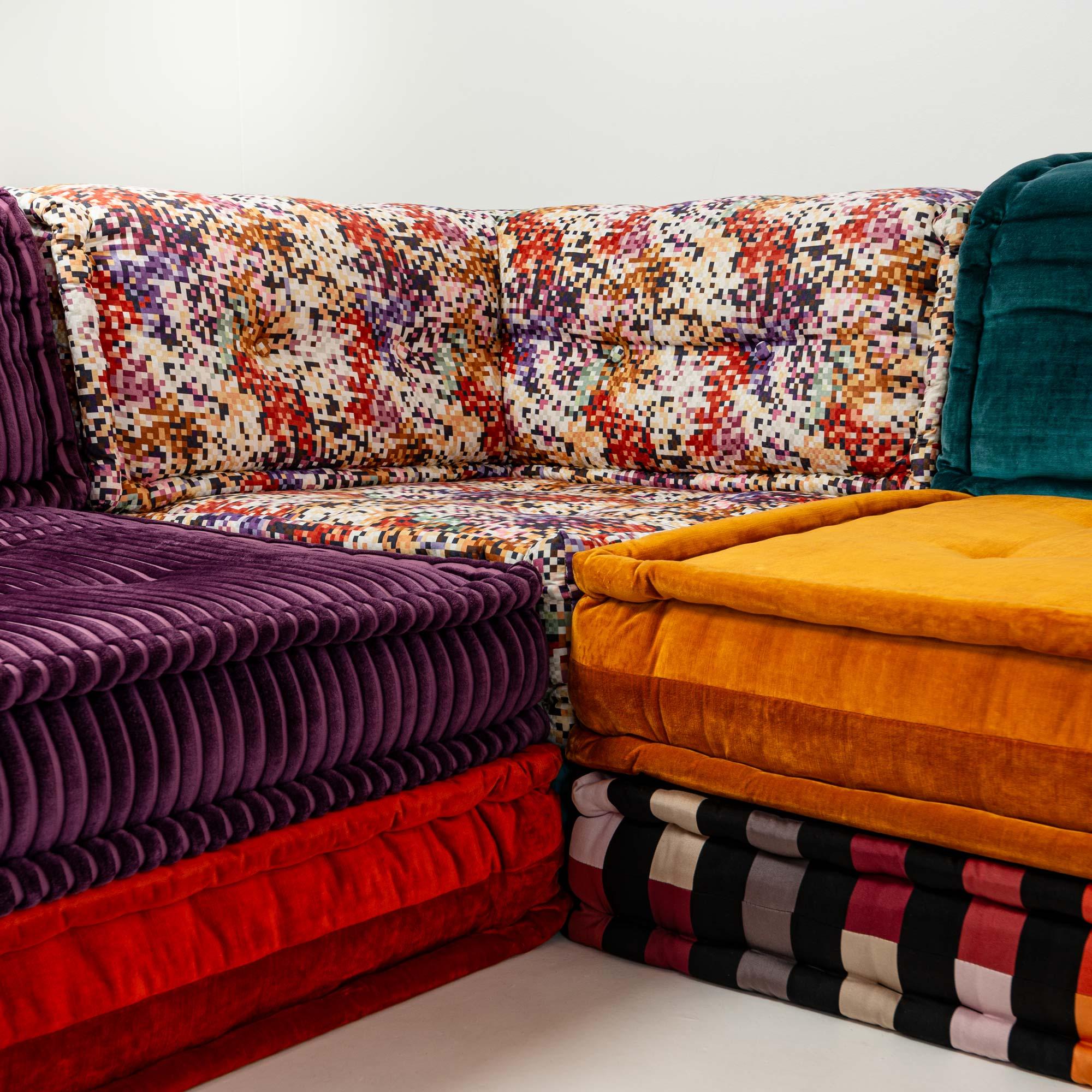 Hans Hopfer for Roche Bobois Mah-Jong 18 pieces Sectional Sofa in Missoni Fabric 4