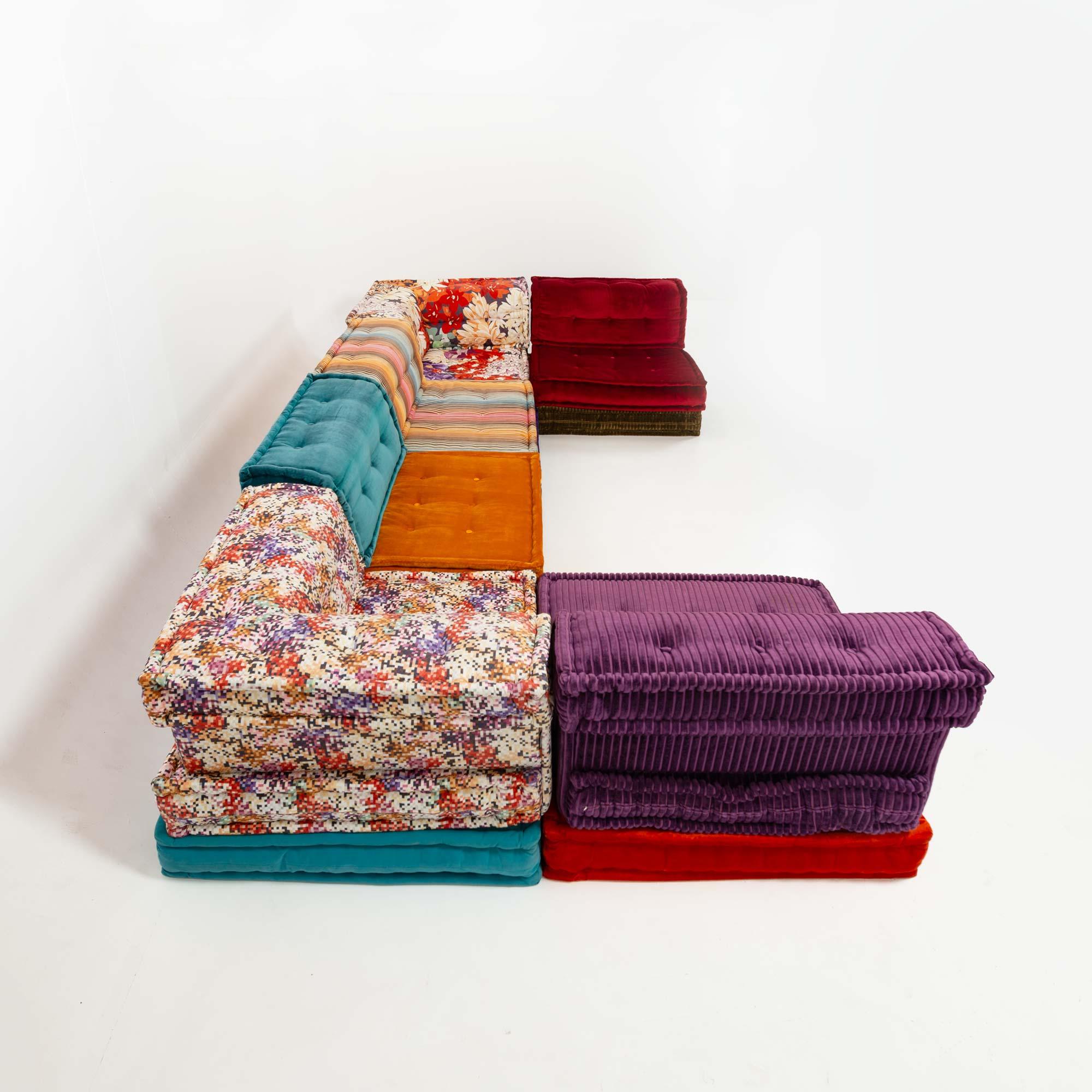 Italian Hans Hopfer for Roche Bobois Mah-Jong 18 pieces Sectional Sofa in Missoni Fabric