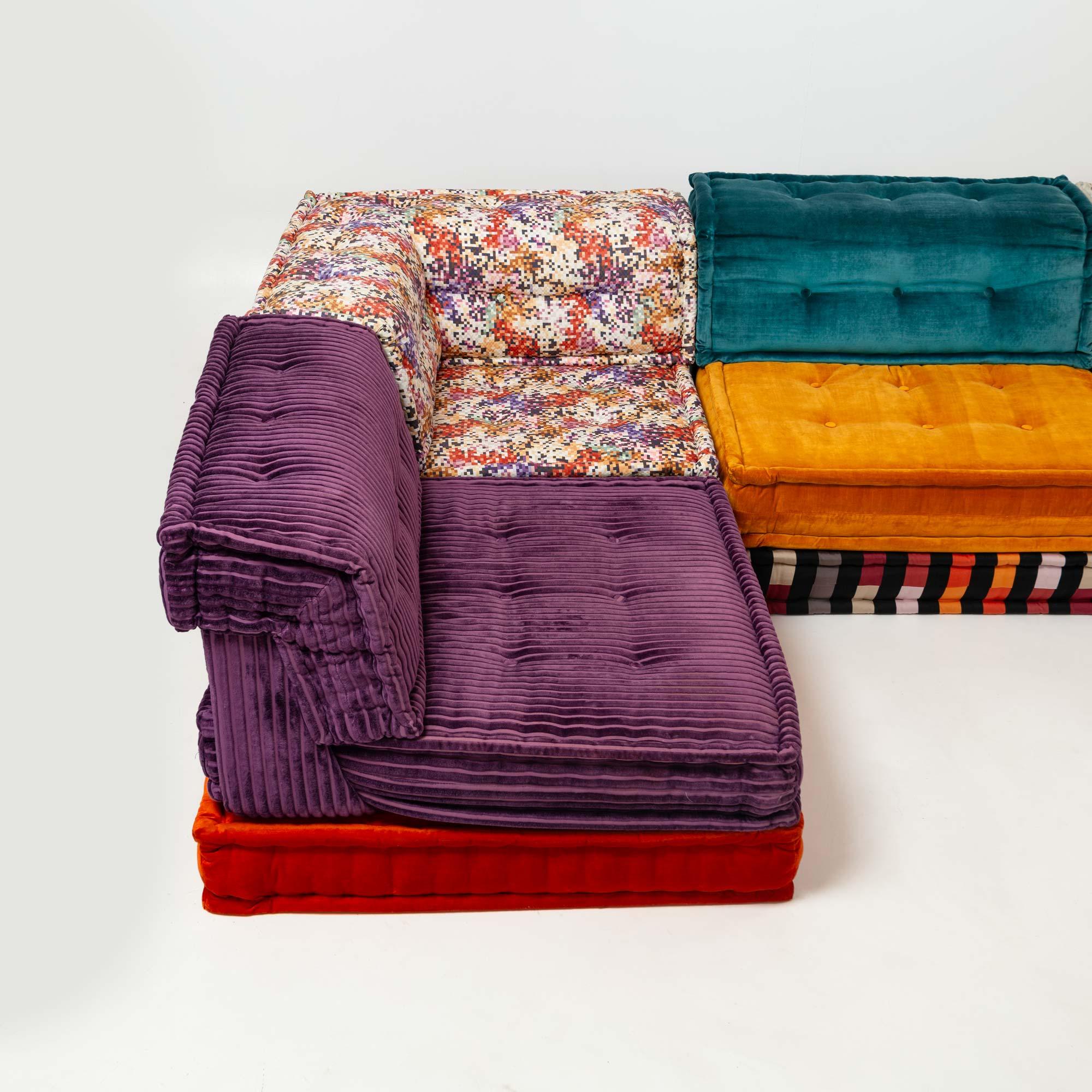 Hans Hopfer for Roche Bobois Mah-Jong 18 pieces Sectional Sofa in Missoni Fabric 2