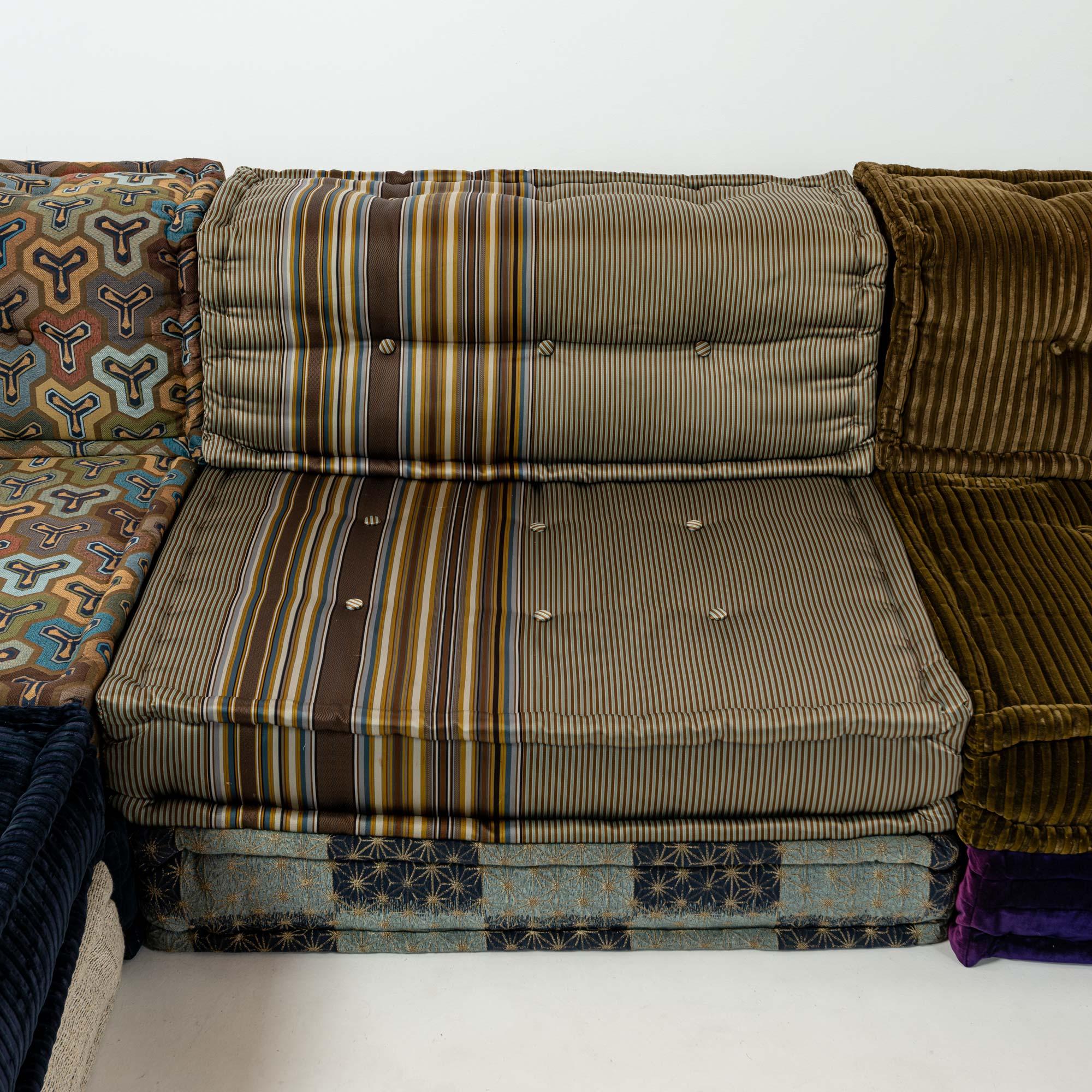 Hans Hopfer for Roche Bobois Mah-Jong 18 pieces Sofa in Kenzo Takada Fabric 2