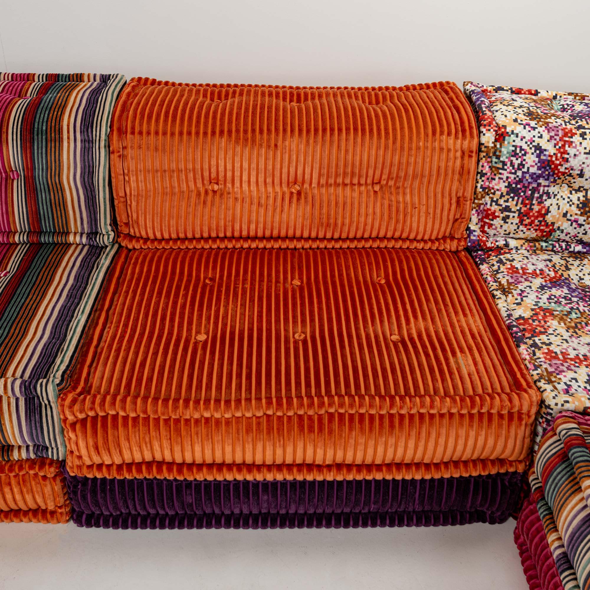 Hans Hopfer for Roche Bobois Mah-Jong 24 pieces Sectional Sofa in Missoni Fabric 6