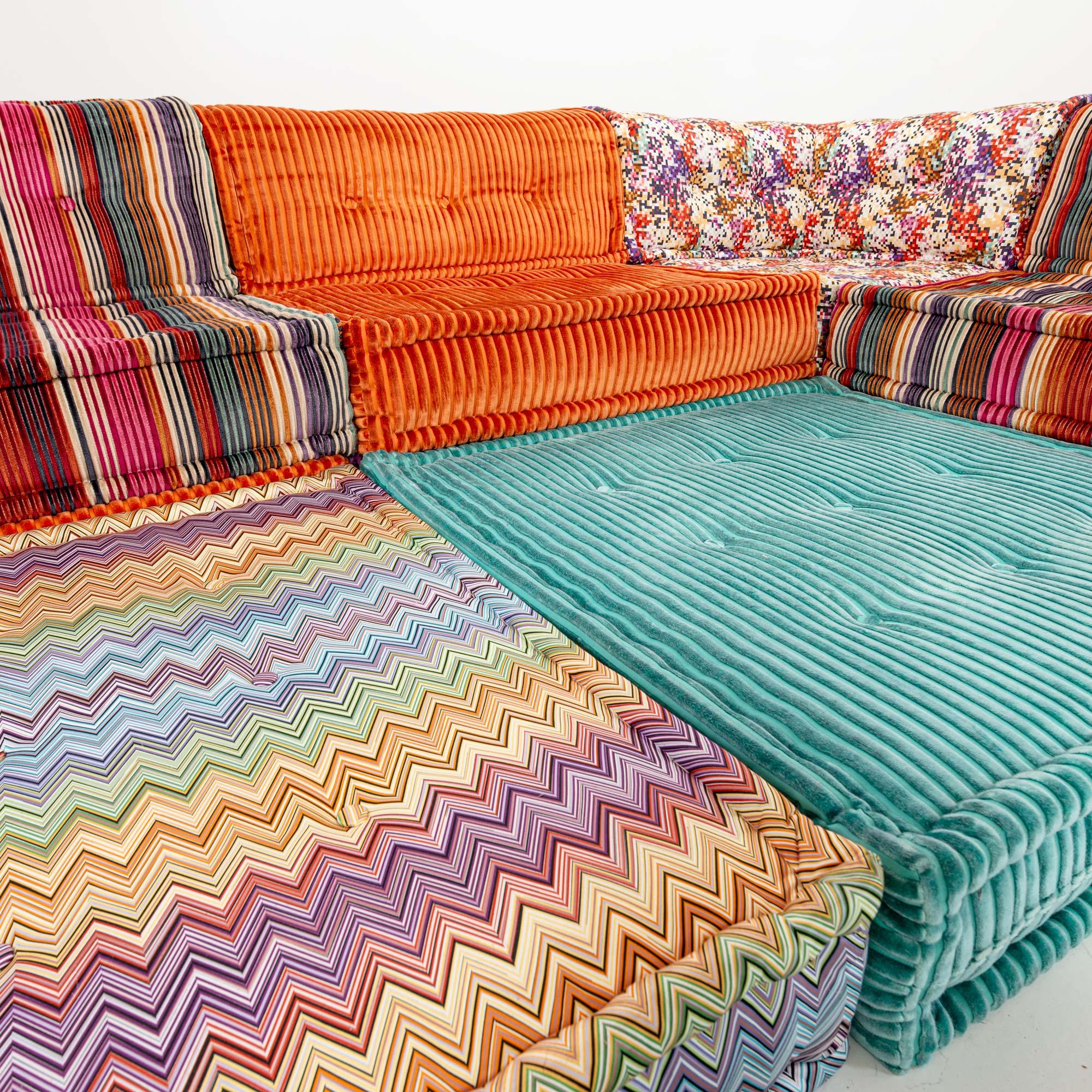 Hans Hopfer for Roche Bobois Mah-Jong 24 pieces Sectional Sofa in Missoni Fabric 12