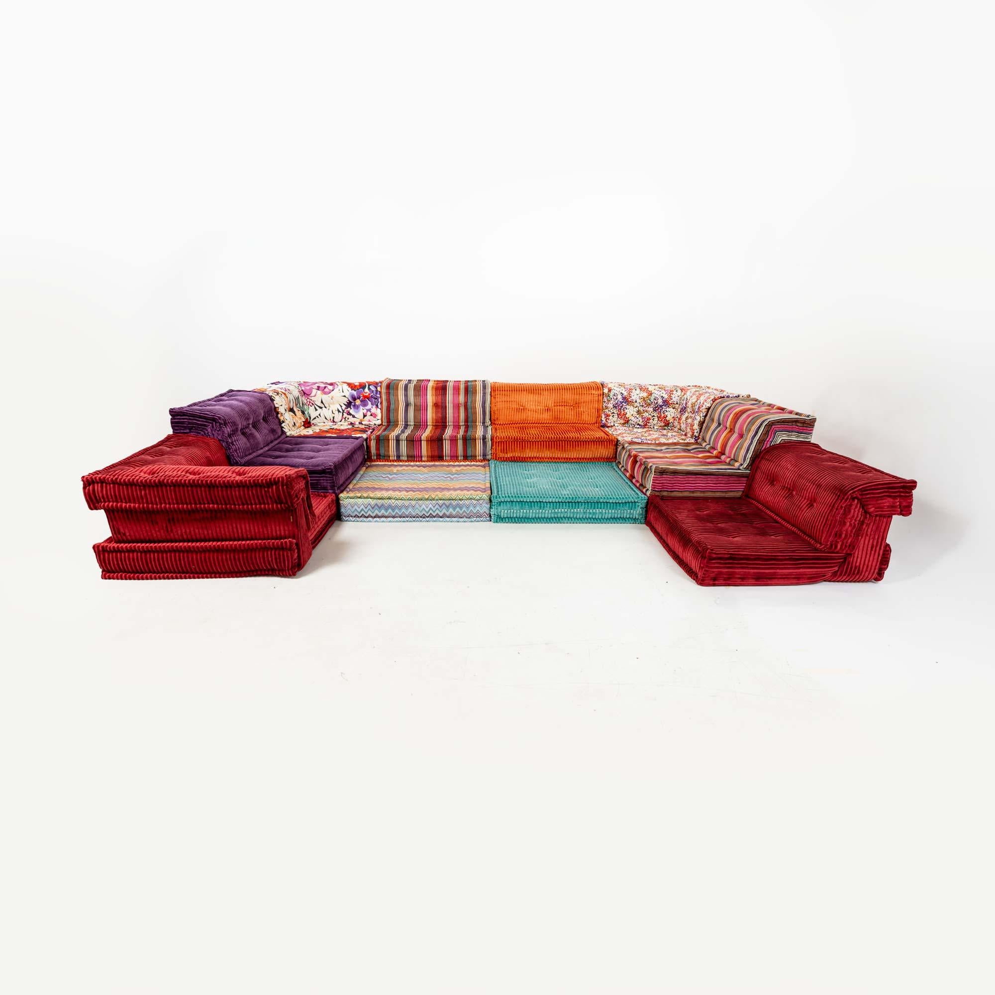 Italian Hans Hopfer for Roche Bobois Mah-Jong 24 pieces Sectional Sofa in Missoni Fabric