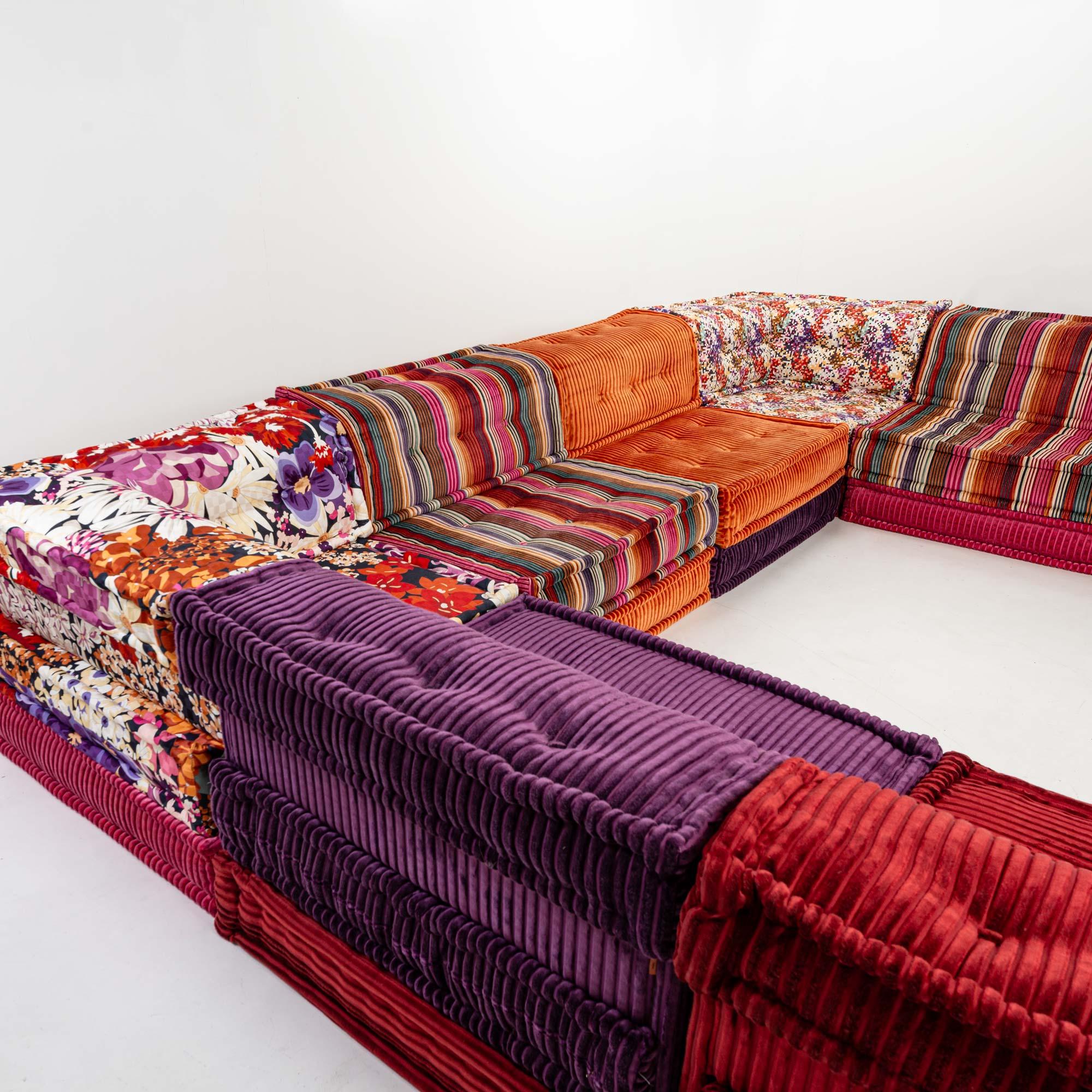Contemporary Hans Hopfer for Roche Bobois Mah-Jong 24 pieces Sectional Sofa in Missoni Fabric
