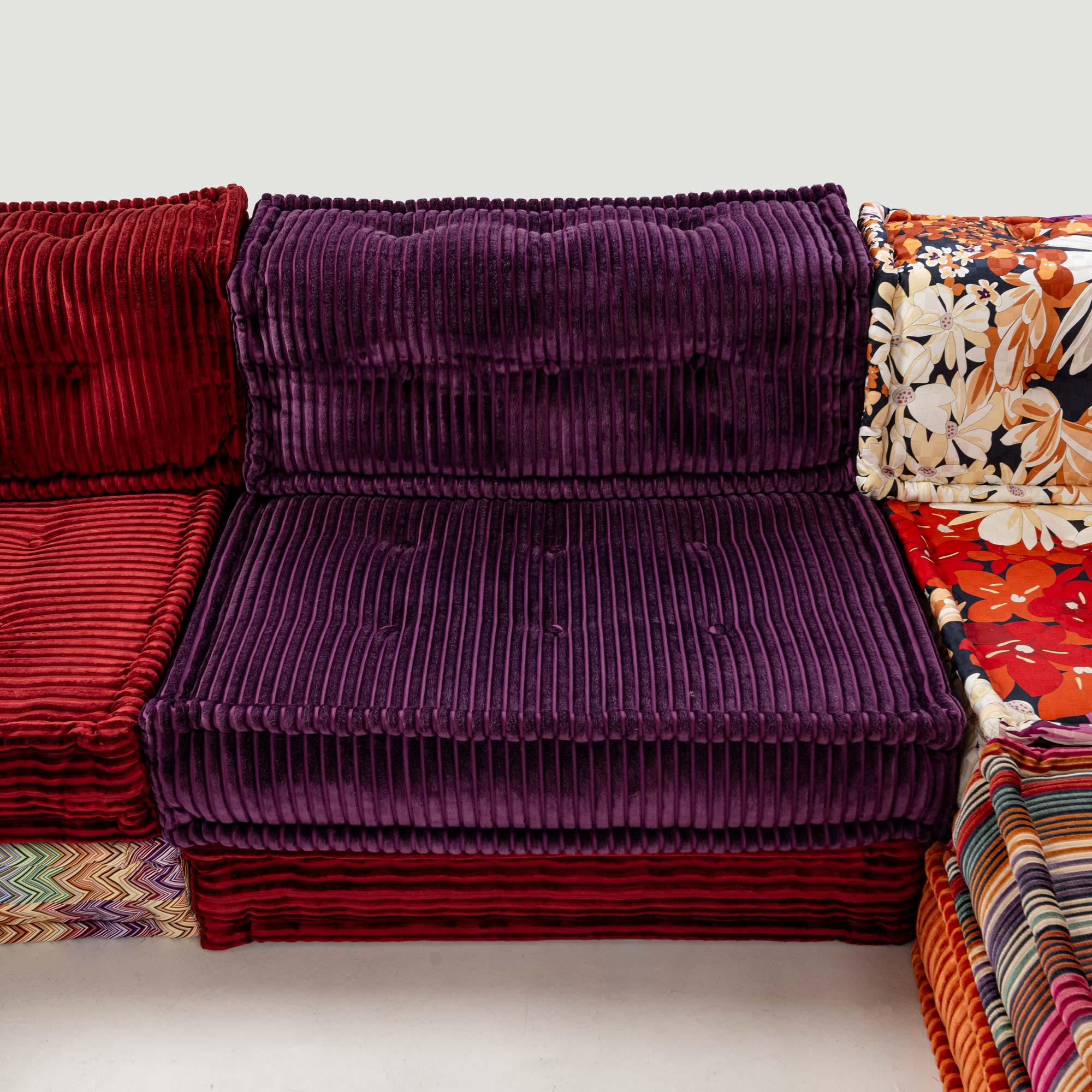 Hans Hopfer for Roche Bobois Mah-Jong 24 pieces Sectional Sofa in Missoni Fabric 3
