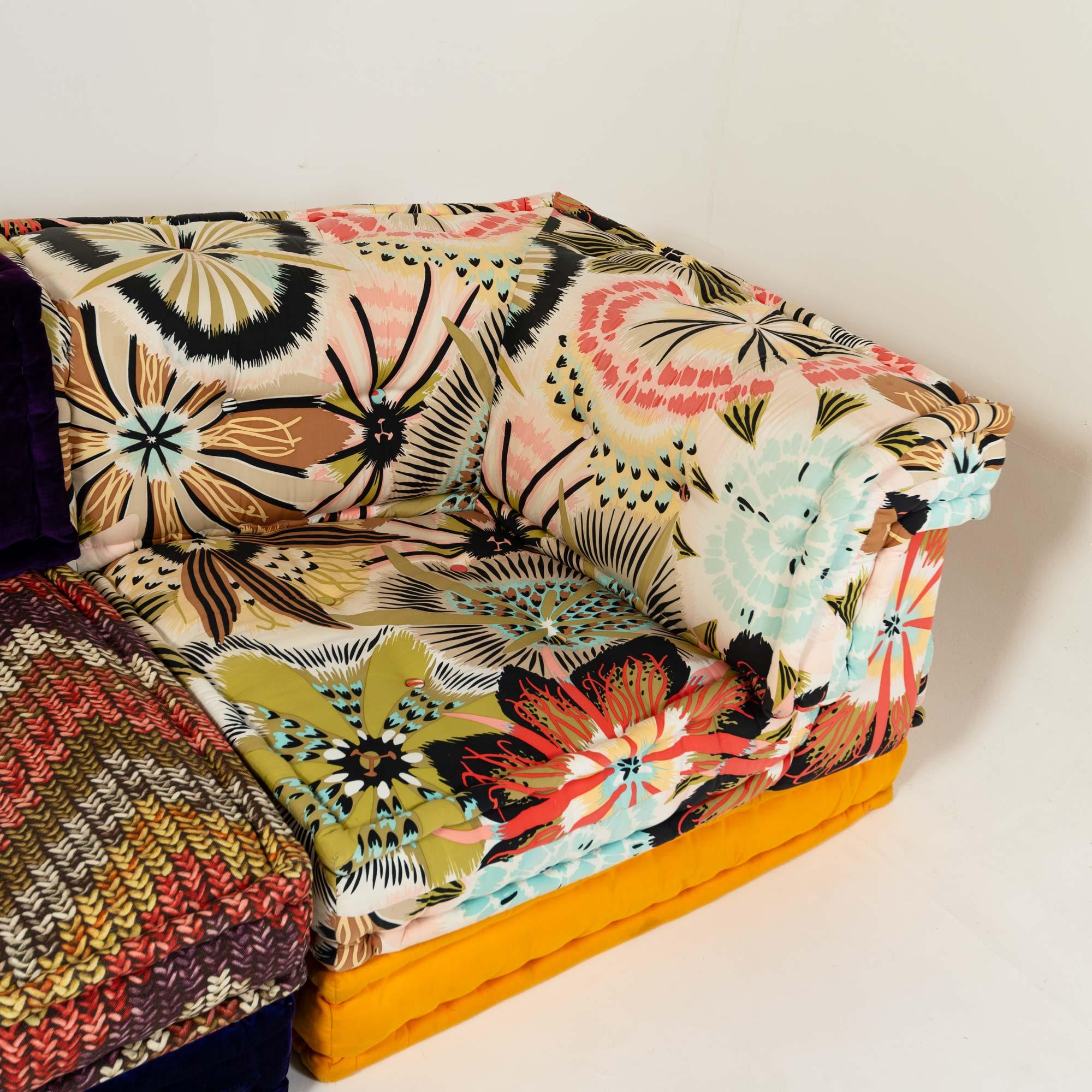 Sofá Mah-Jong de Hans Hopfer para Roche Bobois en tela de Missoni y Kenzo en venta 5