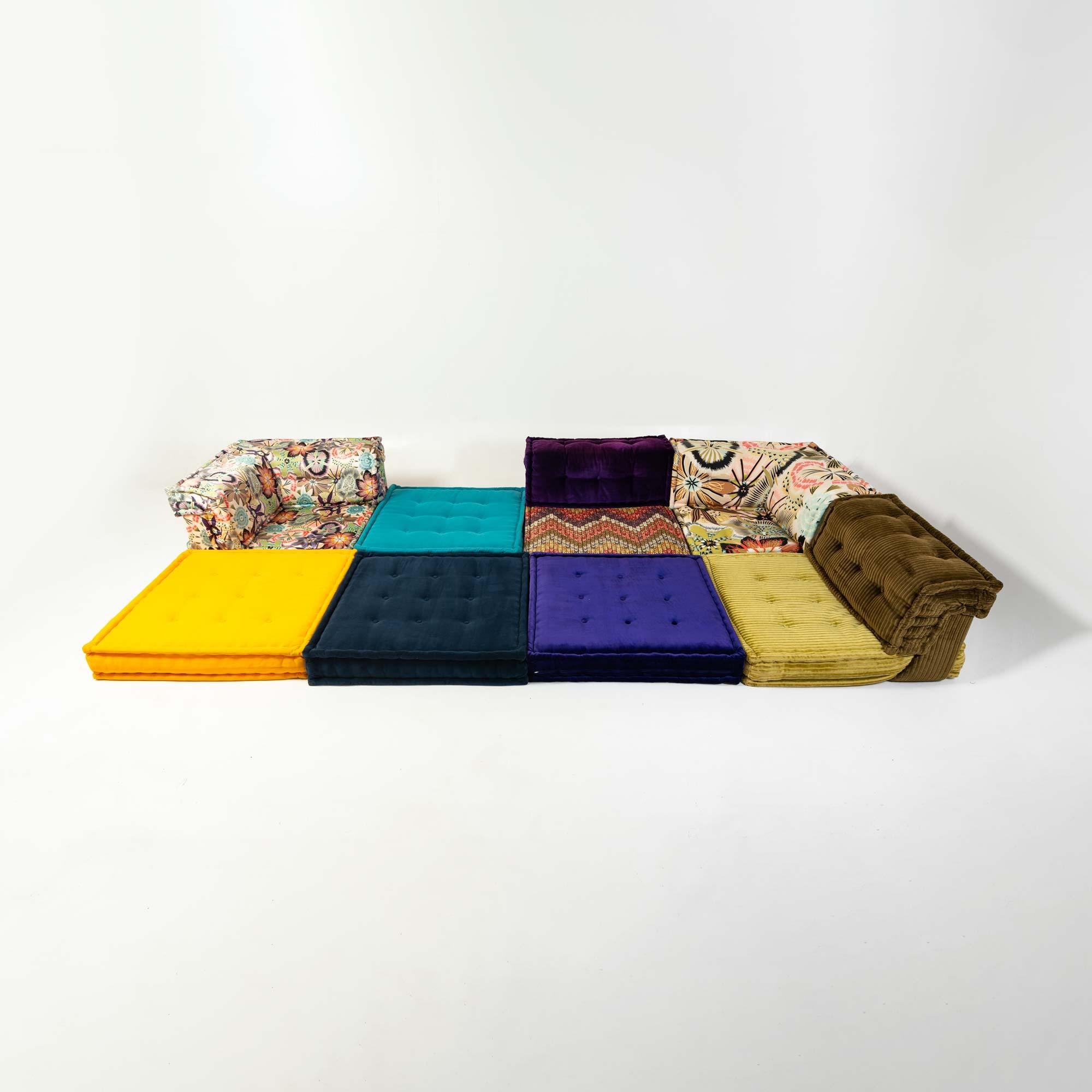 Sofá Mah-Jong de Hans Hopfer para Roche Bobois en tela de Missoni y Kenzo Posmoderno en venta