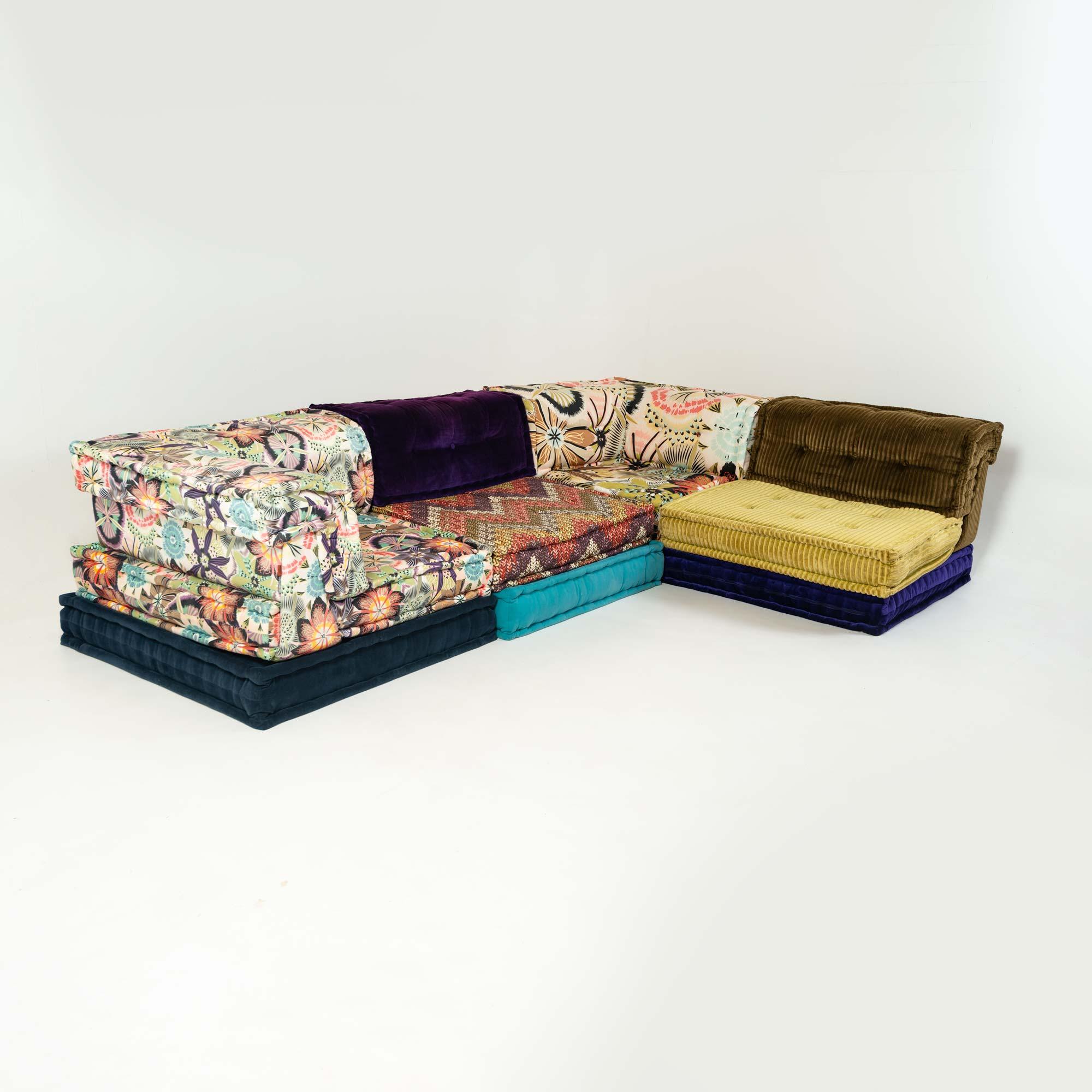 Sofá Mah-Jong de Hans Hopfer para Roche Bobois en tela de Missoni y Kenzo Francés en venta