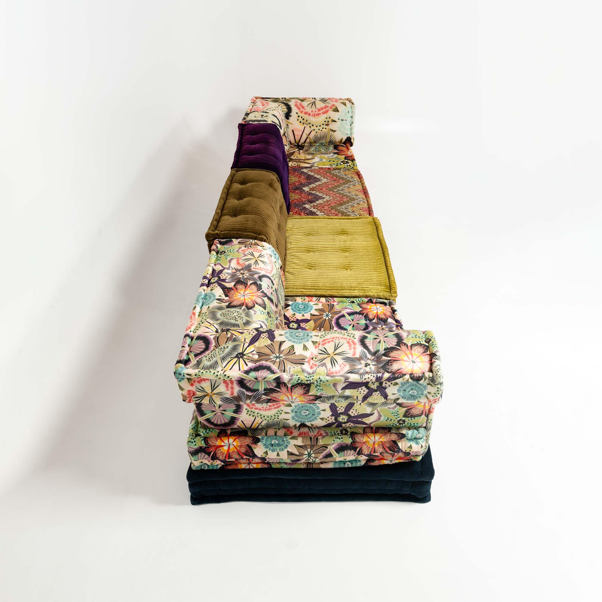 Sofá Mah-Jong de Hans Hopfer para Roche Bobois en tela de Missoni y Kenzo Siglo XXI y contemporáneo en venta